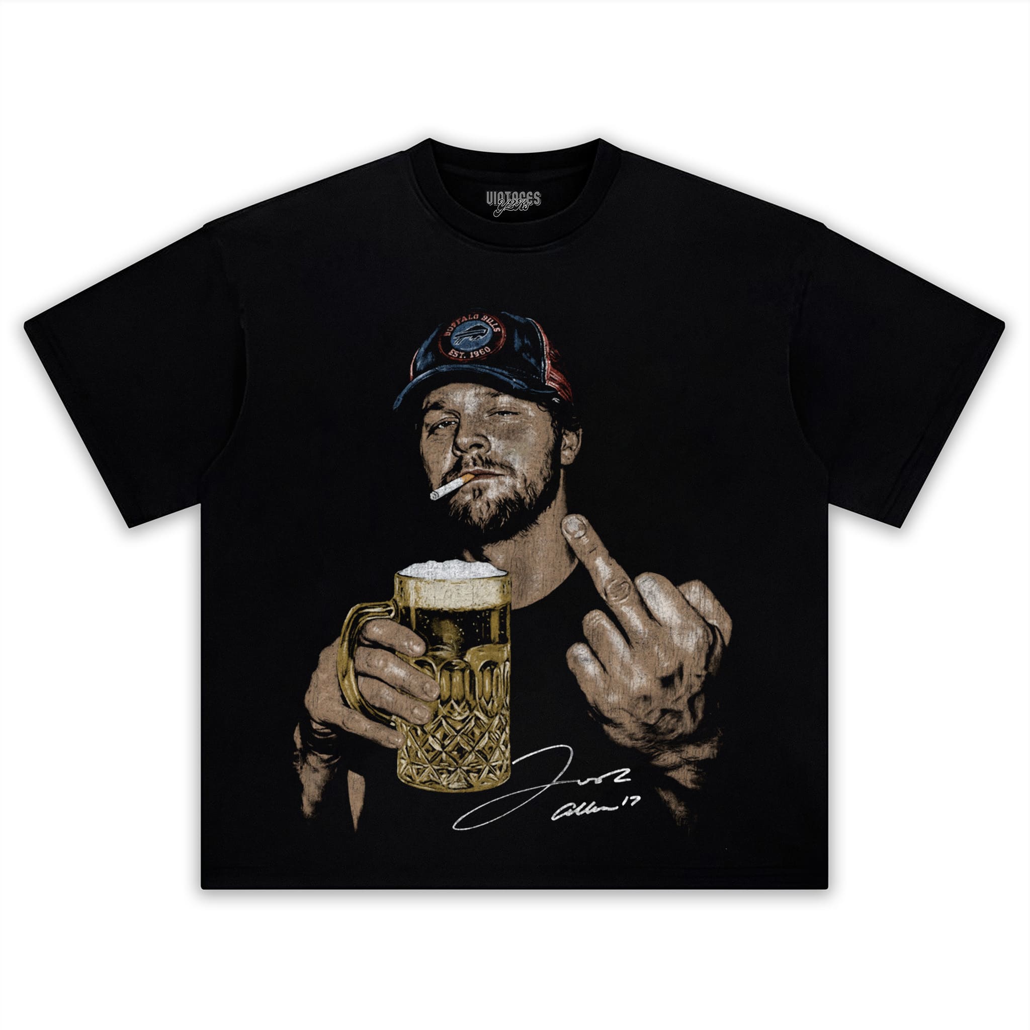 JOSH ALLEN VINTAGE SMOKER TANK TOP & TEE & LONG SLEEVE & LAYERED LS & HOODIE