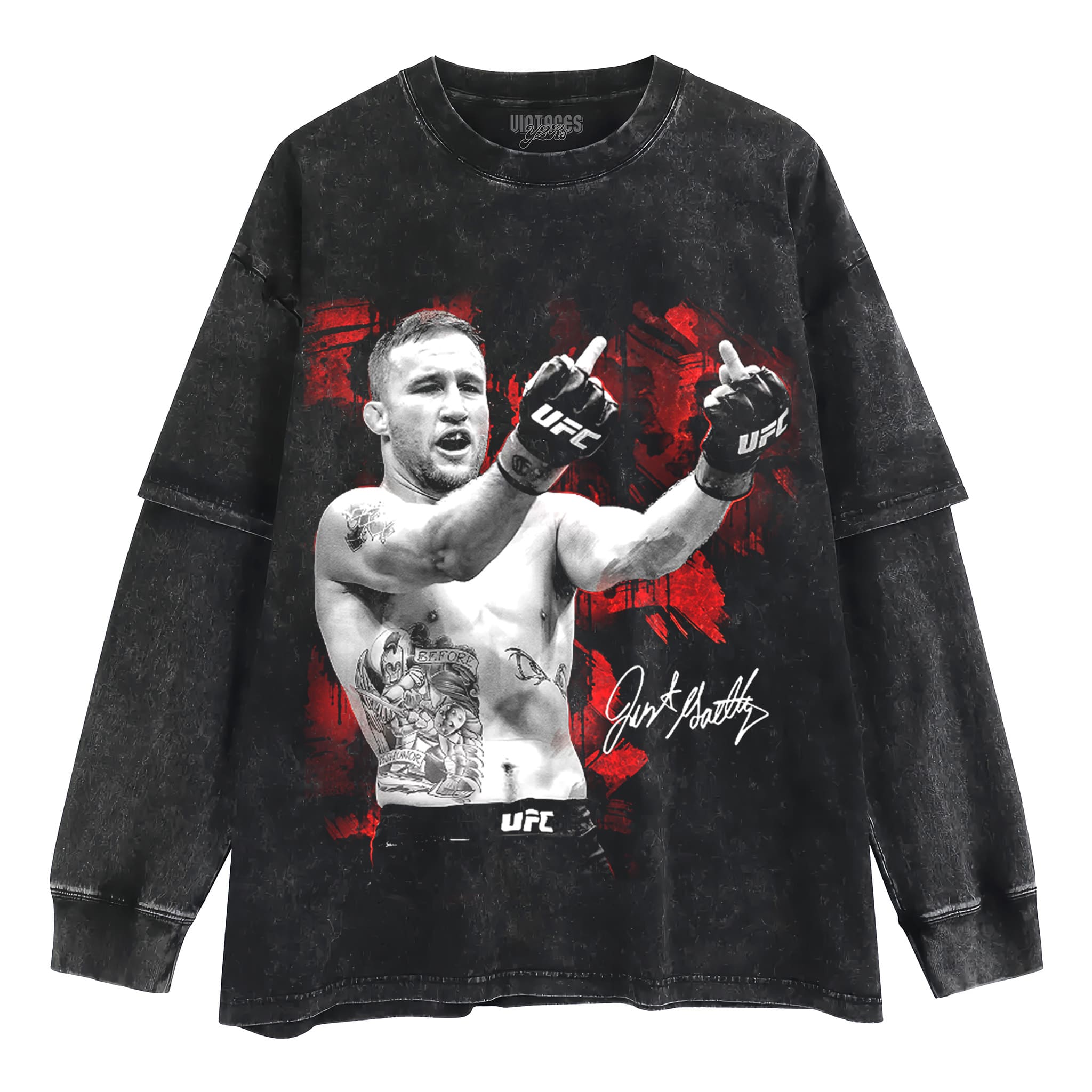 JUSTIN GAETHJE UFC FIGHTER 2026 TANK TOP & TEE & LONG SLEEVE & LAYERED LS & HOODIE