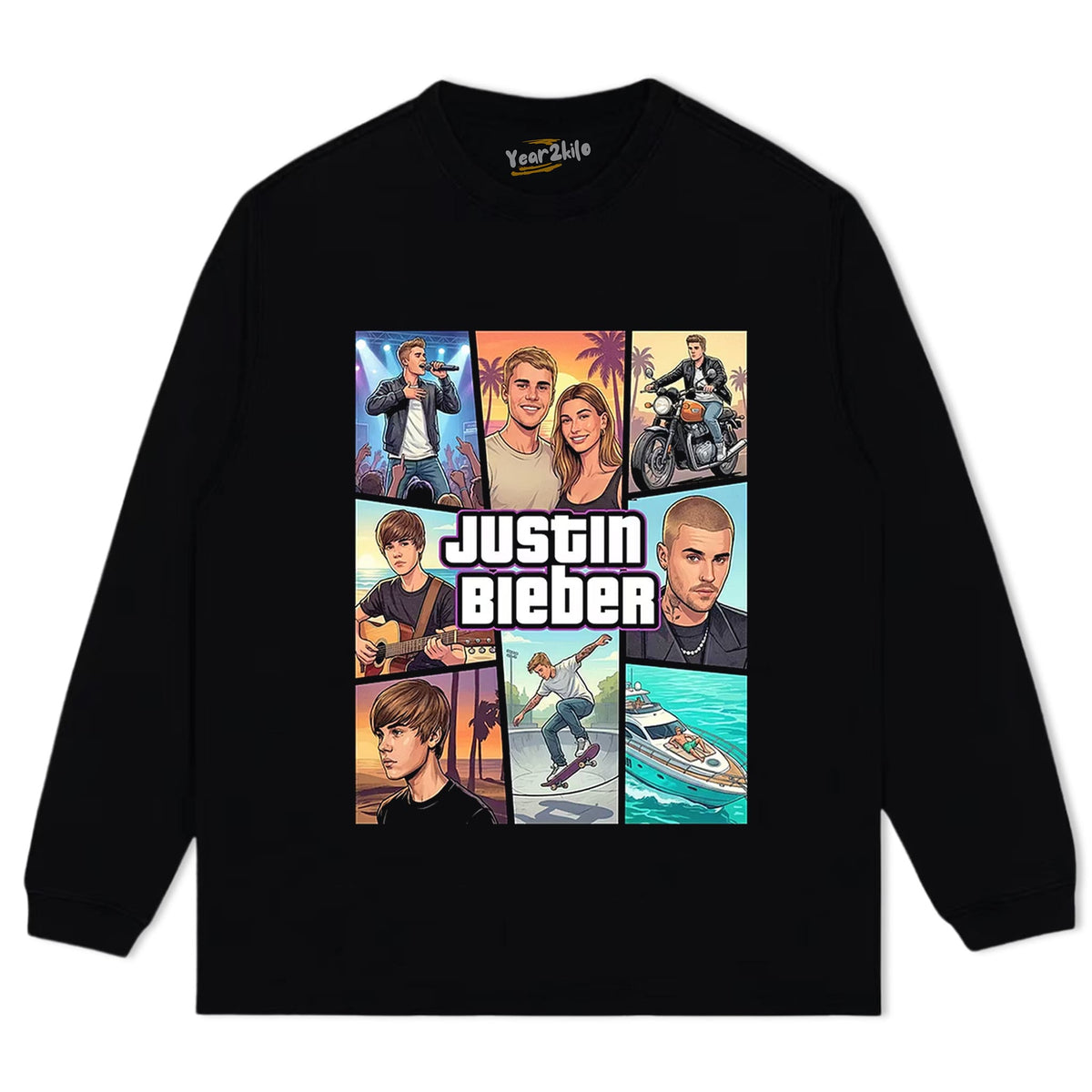 JUSTIN BIEBER TANK TOP & TEE & LONG SLEEVE & LAYERED LS & HOODIE