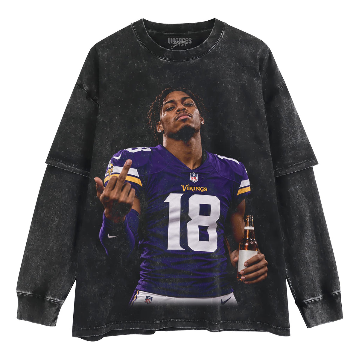 JUSTIN JEFFERSON - MIDDLE FINGER TANK TOP & TEE & LONG SLEEVE & LAYERED LS & HOODIE