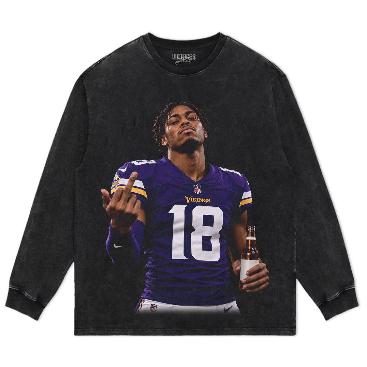 JUSTIN JEFFERSON - MIDDLE FINGER TANK TOP & TEE & LONG SLEEVE & LAYERED LS & HOODIE