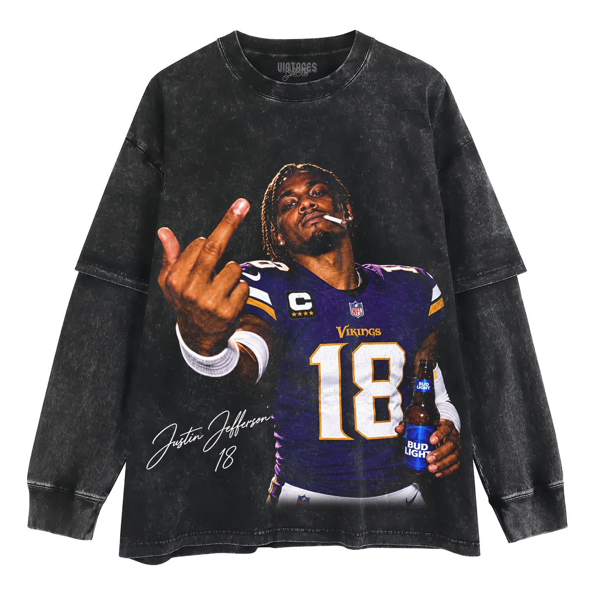 JUSTIN JEFFERSON 18 TANK TOP & TEE & LONG SLEEVE & LAYERED LS & HOODIE