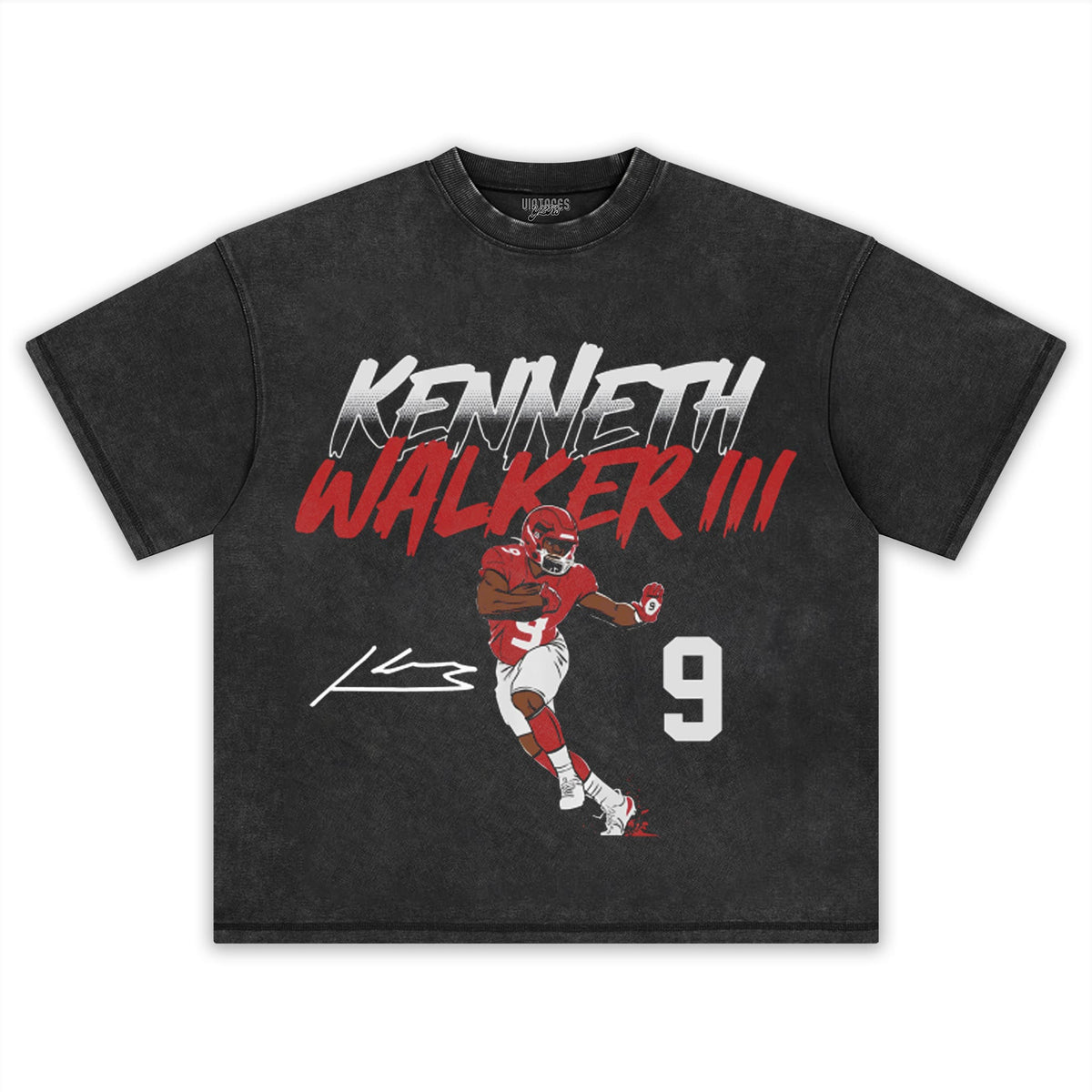 KENNETH WALKER III NAME NUMBER POSE V2 TANK TOP & TEE & LONG SLEEVE & LAYERED LS & HOODIE