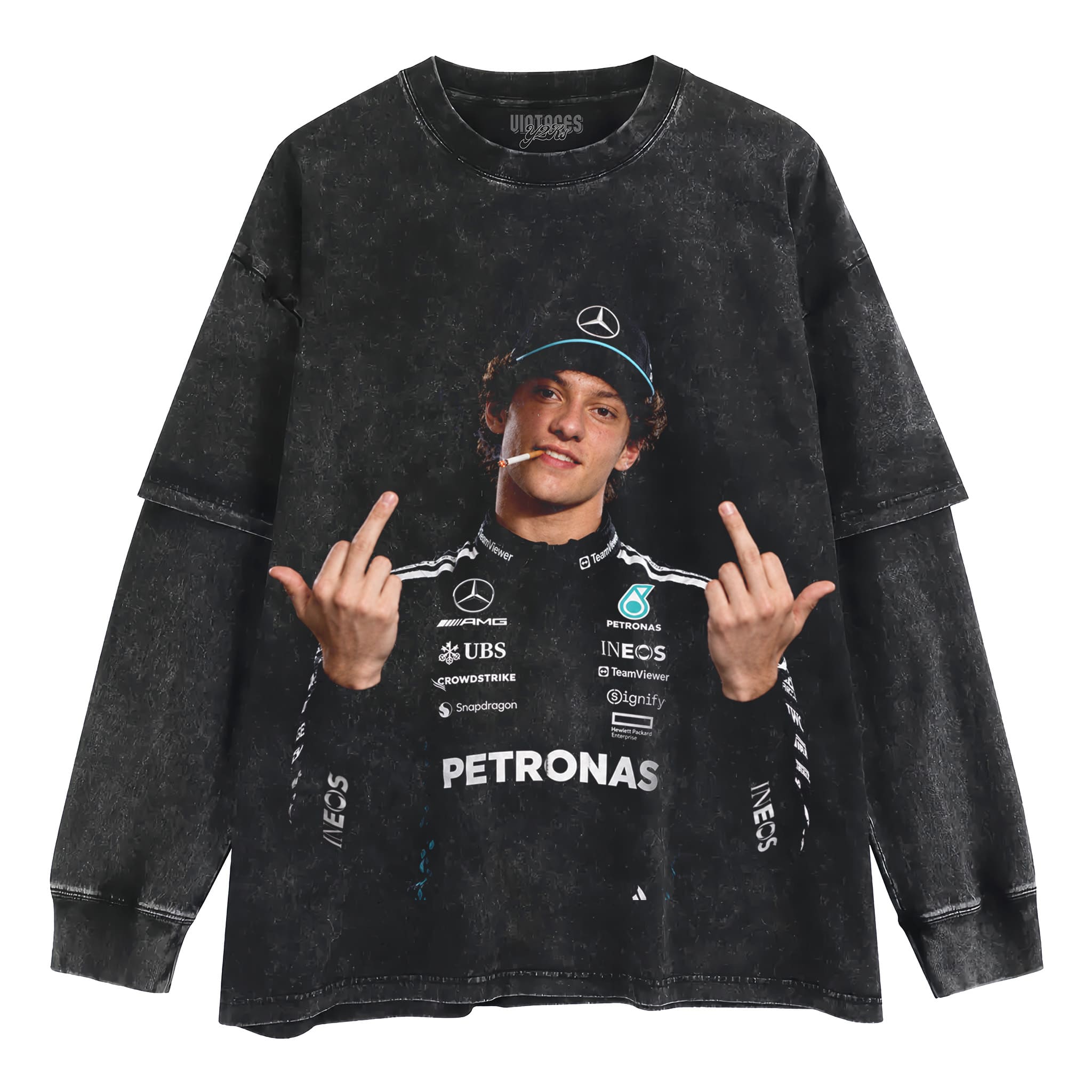 KIMI ANTONELLI MIDDLE FINGER V2 TANK TOP & TEE & LONG SLEEVE & LAYERED LS & HOODIE