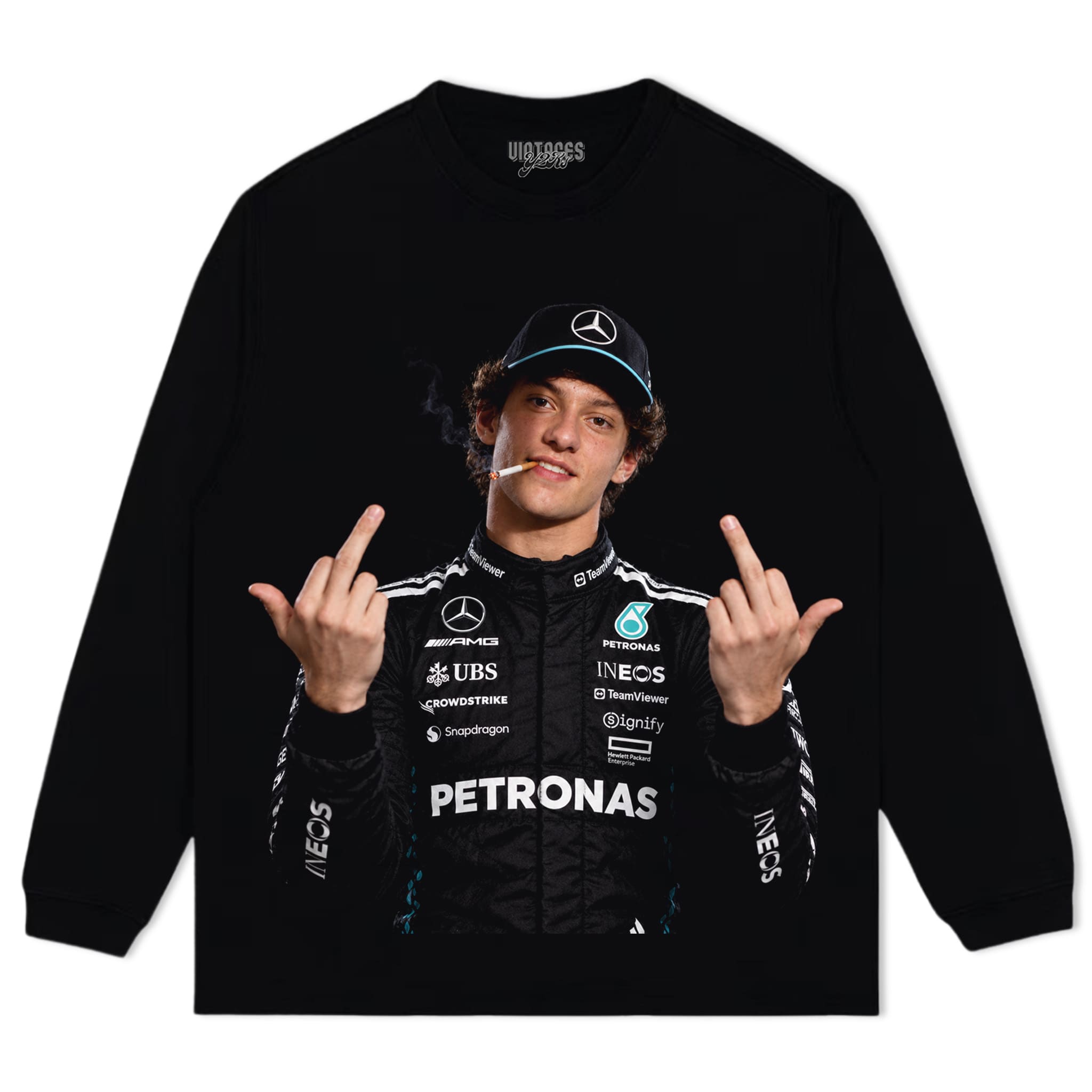 KIMI ANTONELLI MIDDLE FINGER V2 TANK TOP & TEE & LONG SLEEVE & LAYERED LS & HOODIE