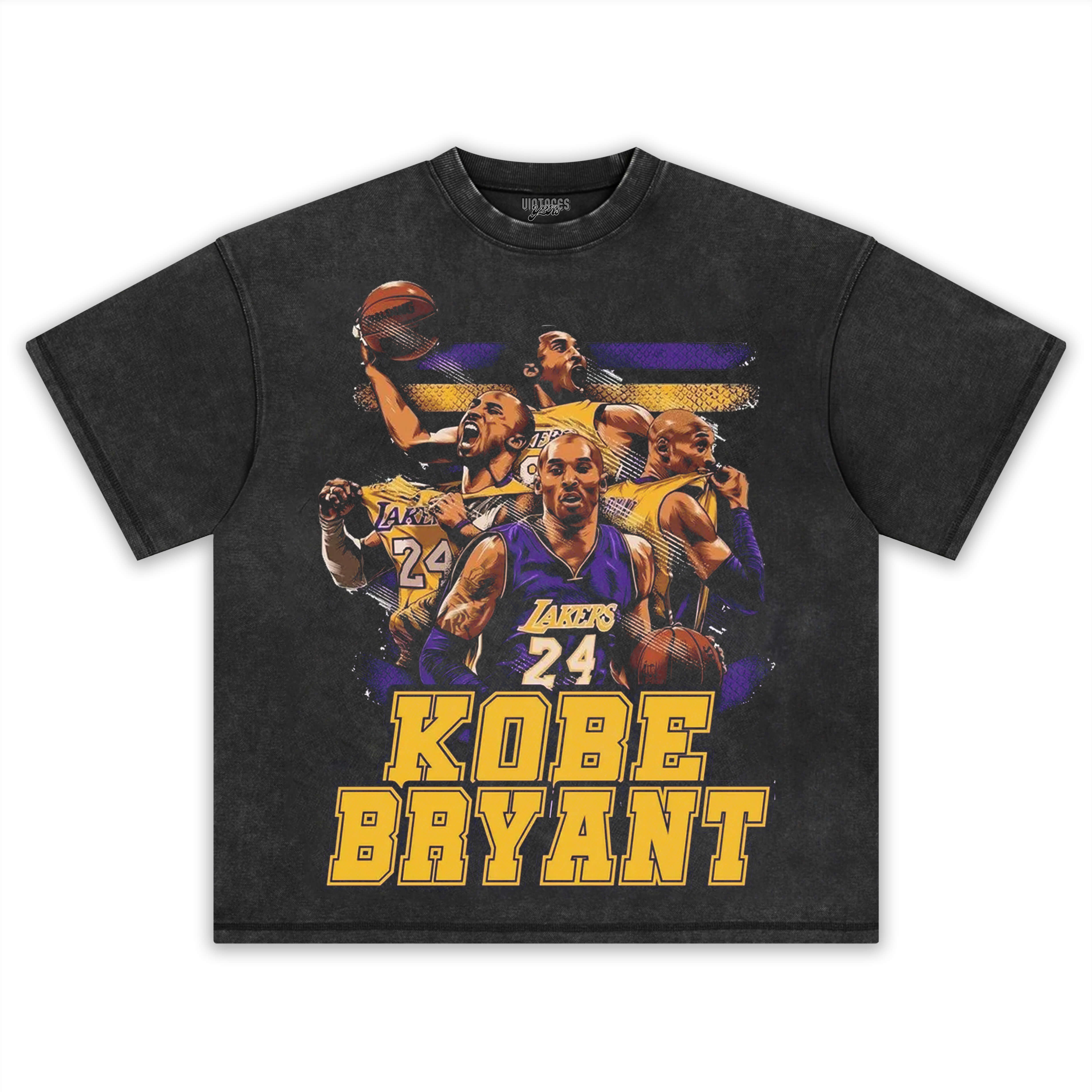 KOBE BRYANT BLACK MAMBA VINTAGE TEE V3 & LS & HOODIE