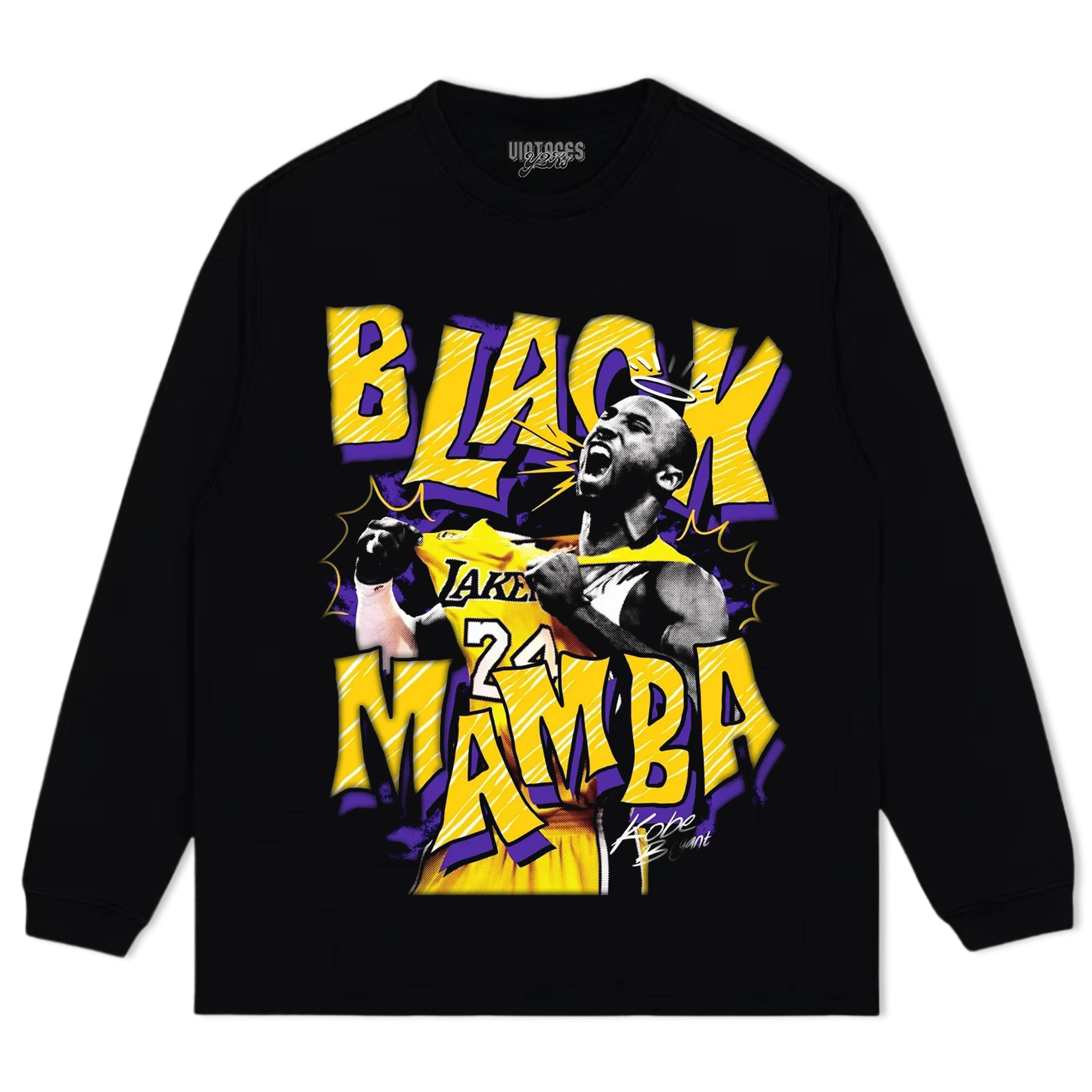 KOBE BRYANT BLACK MAMBA VINTAGE TEE V5 & LS & HOODIE