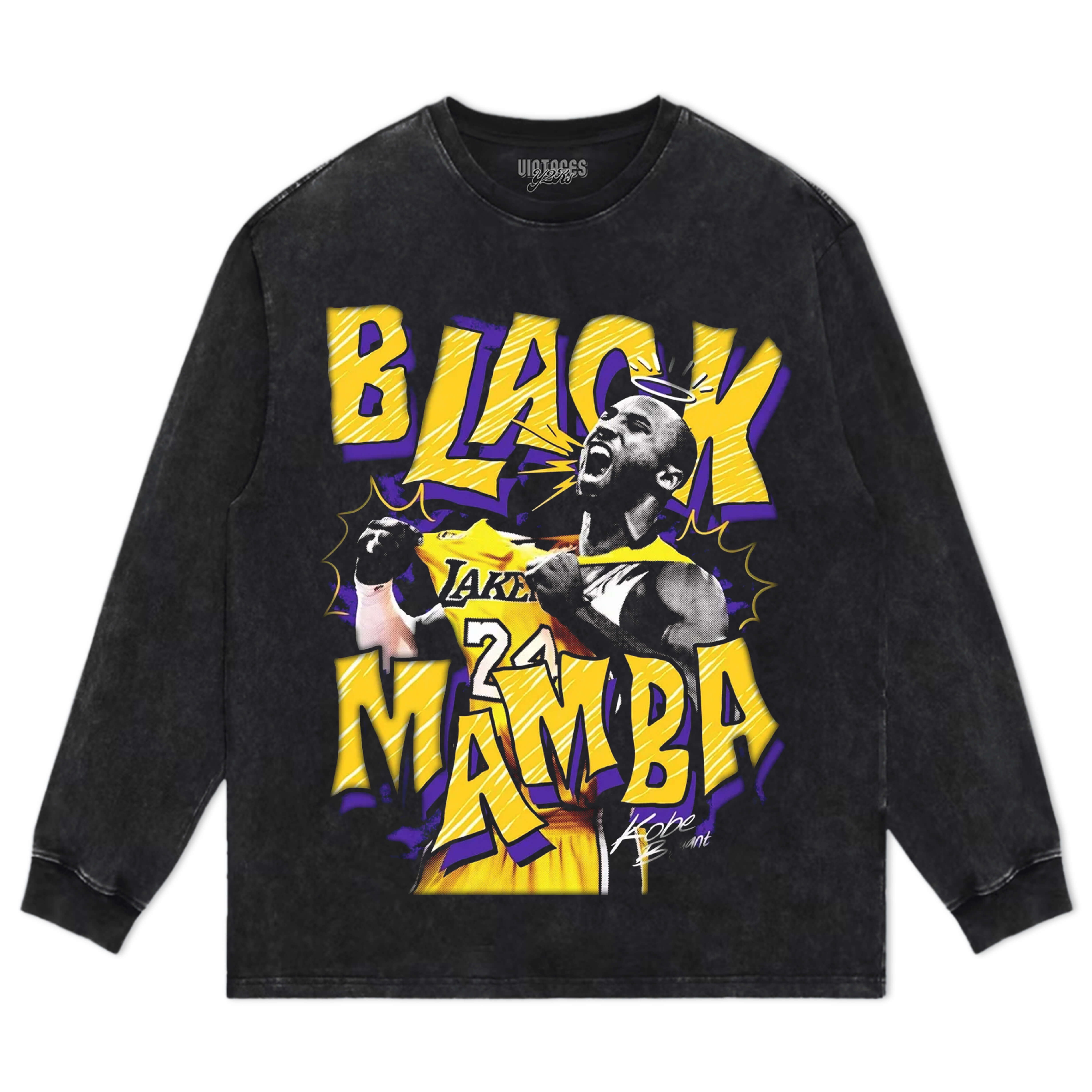 KOBE BRYANT BLACK MAMBA VINTAGE TEE V5 & LS & HOODIE