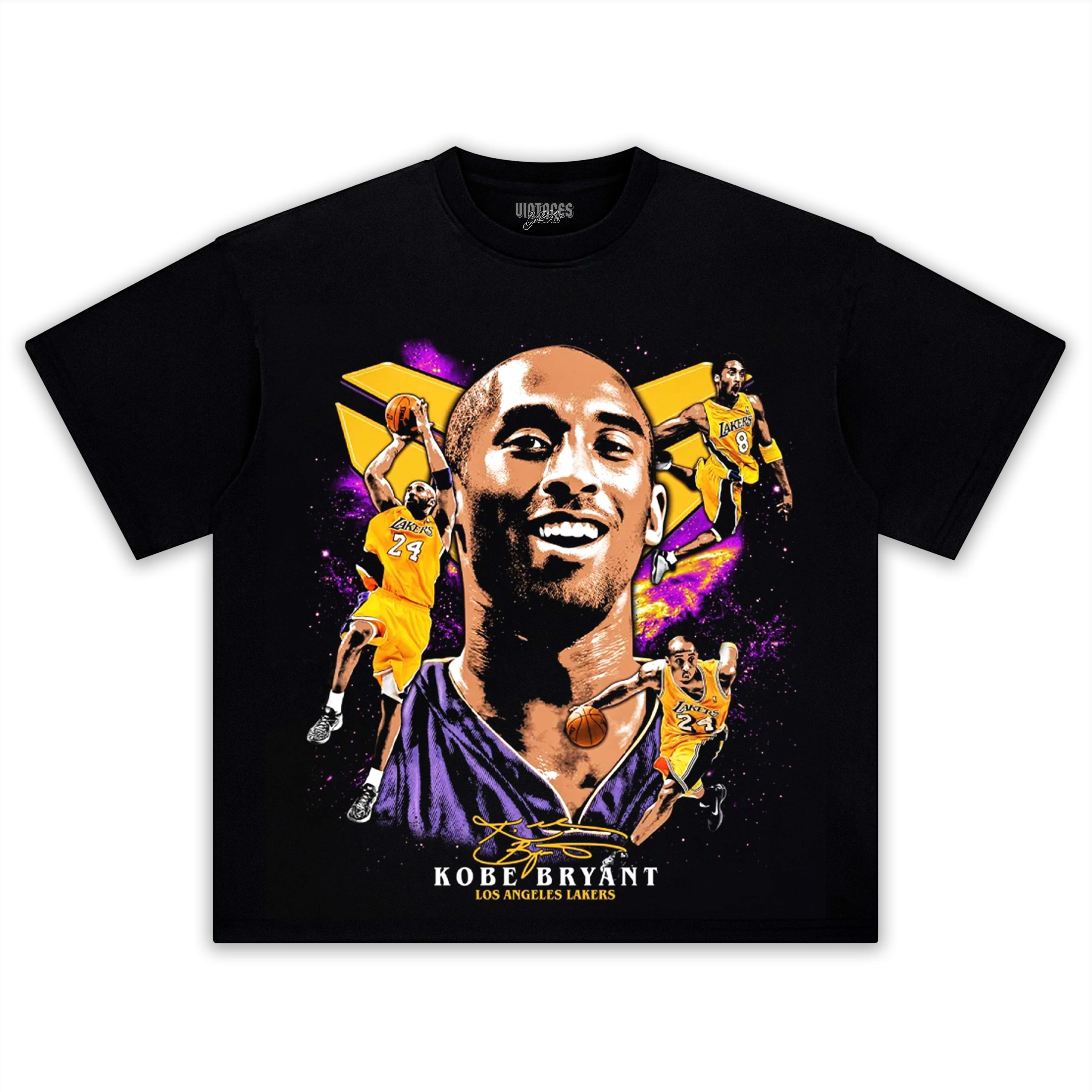 KOBE BRYANT MAMBA LOS ANGELS LAKERS VINTAGE V3 TEE & LS & HOODIE