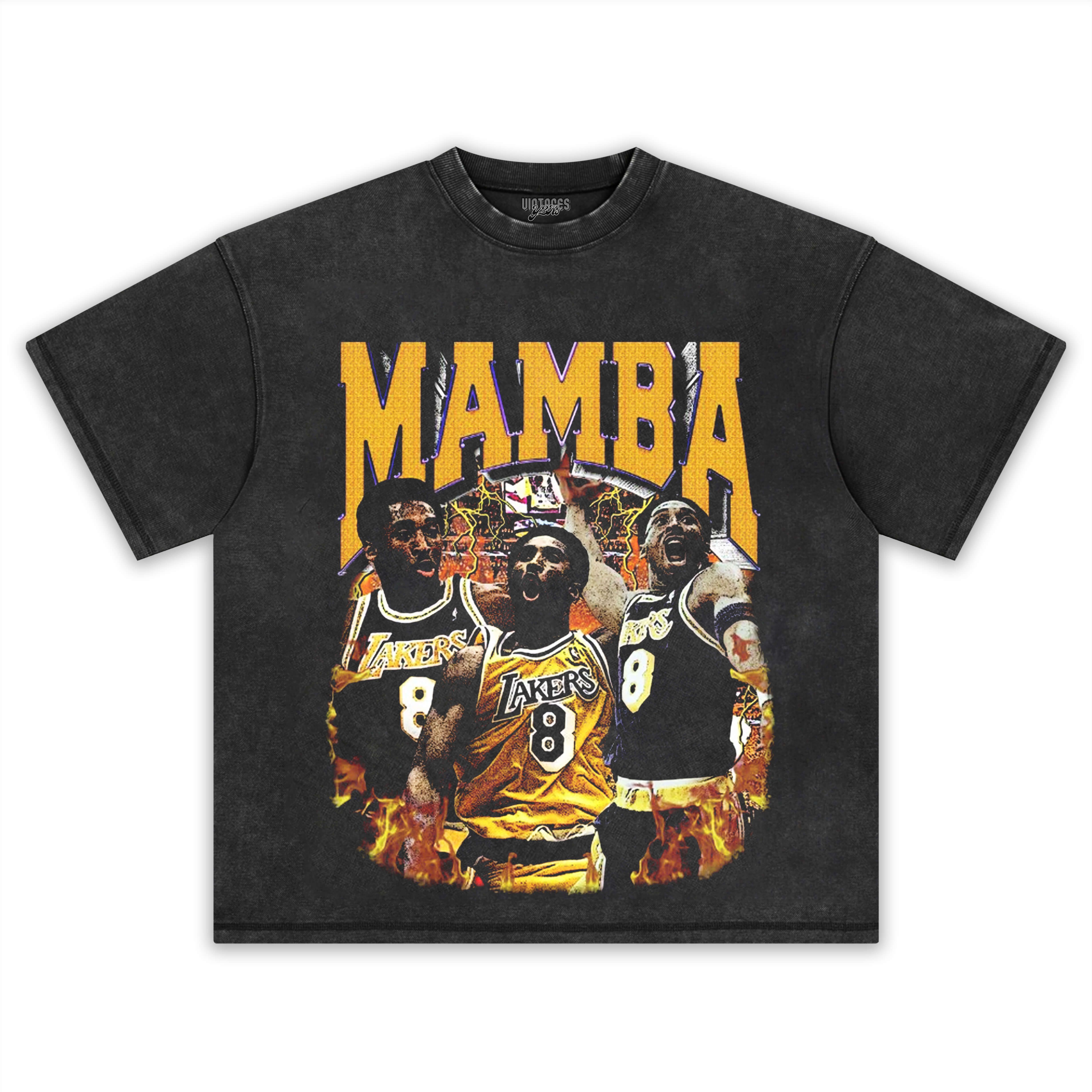 KOBE BRYANT MAMBA LOS ANGELS LAKERS VINTAGE TEE & LS & HOODIE