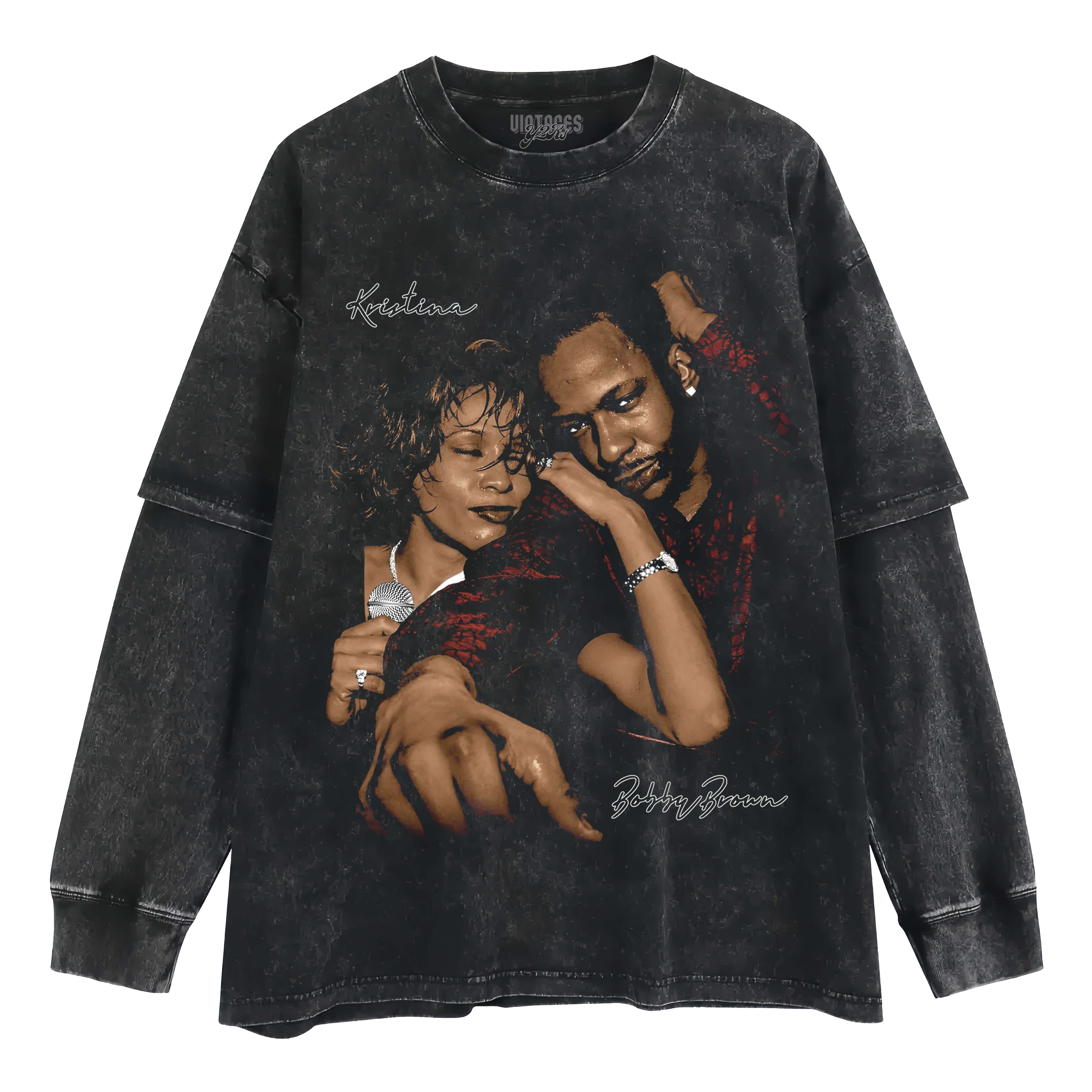 KRISTINA BOBBY BROWN LAYERED LONG SLEEVE