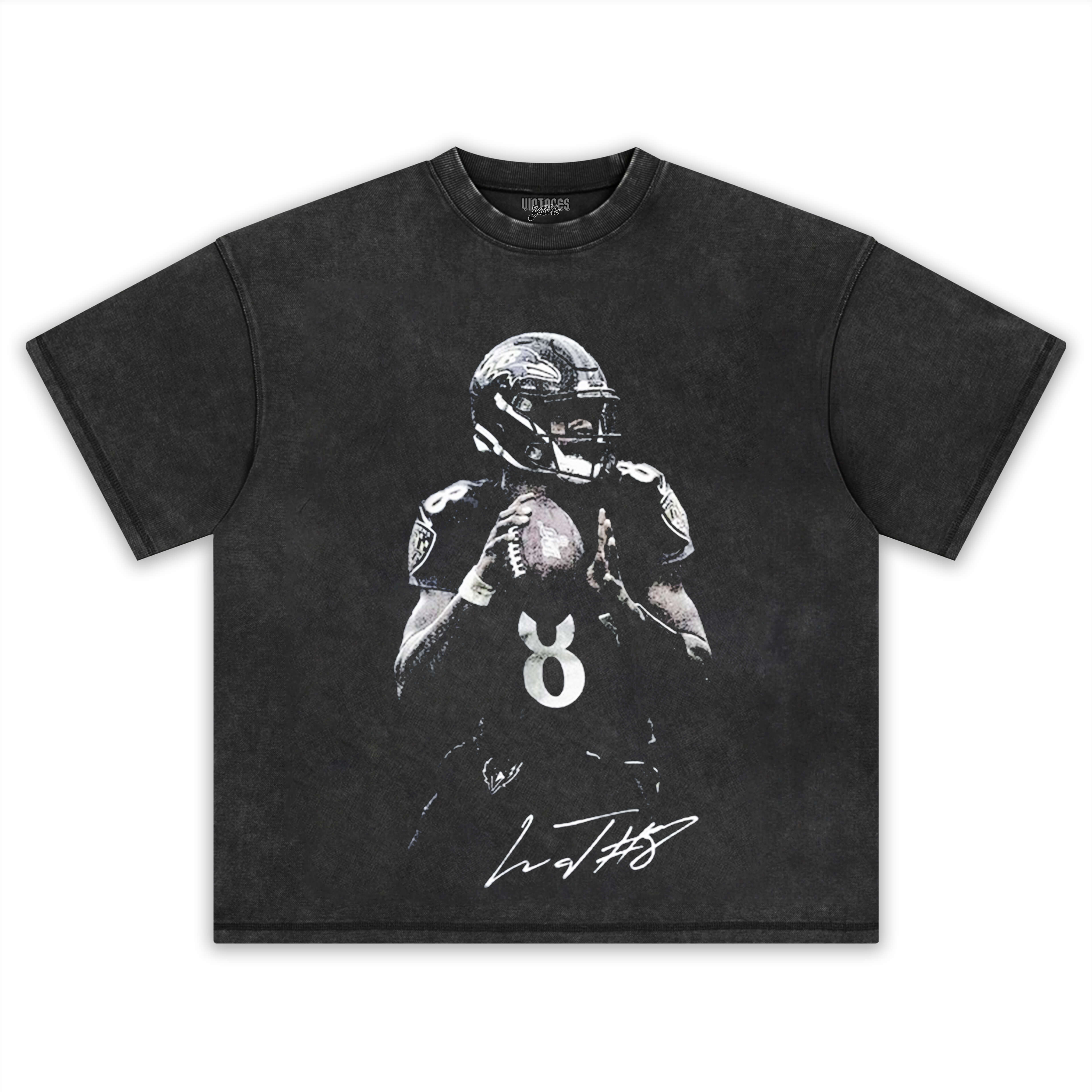 LAMAR JACKSON & RAVENS 90S VINTAGE V2 TEE & LS & HOODIE