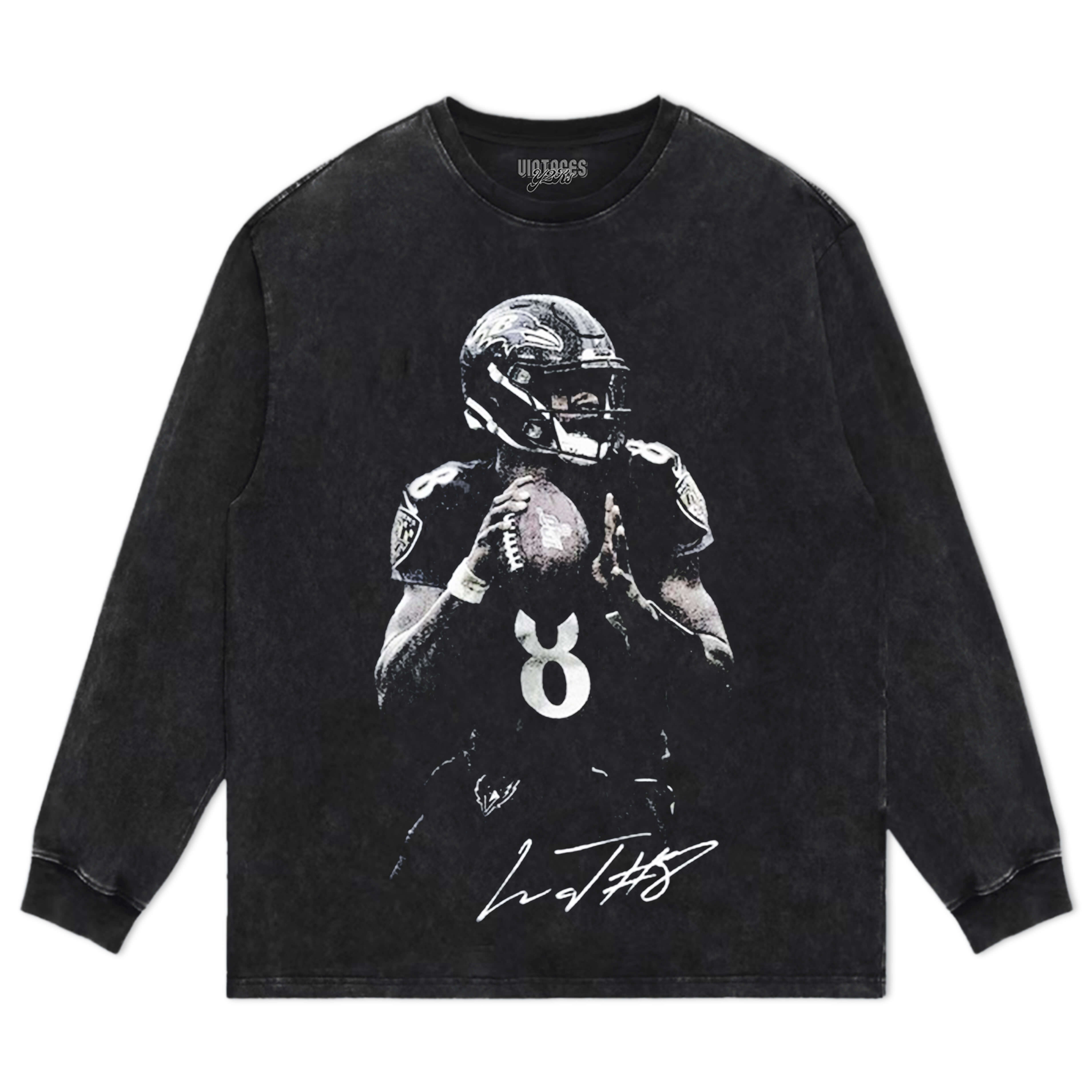 LAMAR JACKSON & RAVENS 90S VINTAGE V2 TEE & LS & HOODIE