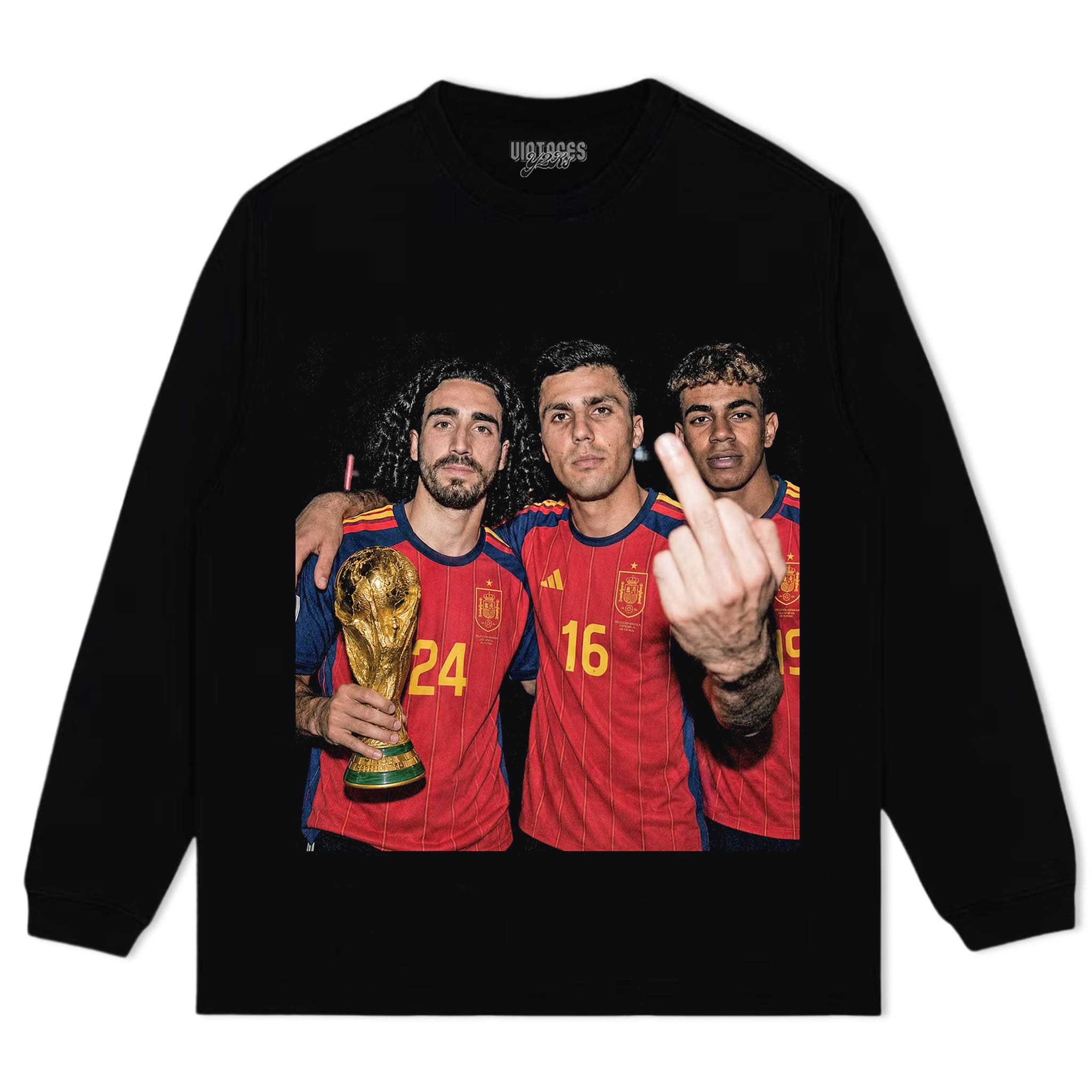 LAMINE YAMAL & MARC CUCURELLA & RODRI FIFA 2026 CHAMPION TANK TOP & TEE & LONG SLEEVE & LAYERED LS & HOODIE