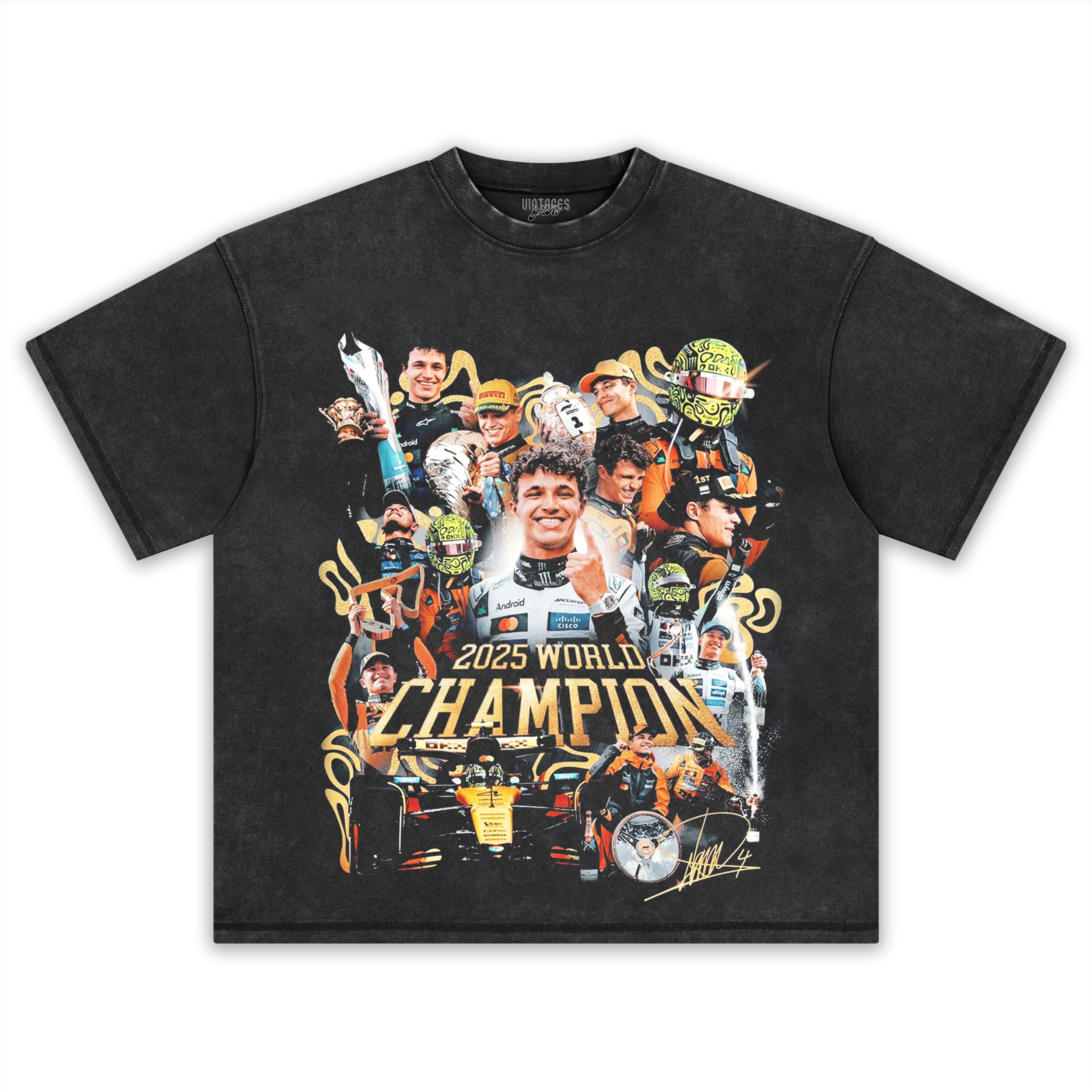 LANDO NORRIS 2025 WORLD CHAMPION V2 TEE & LS & HOODIE