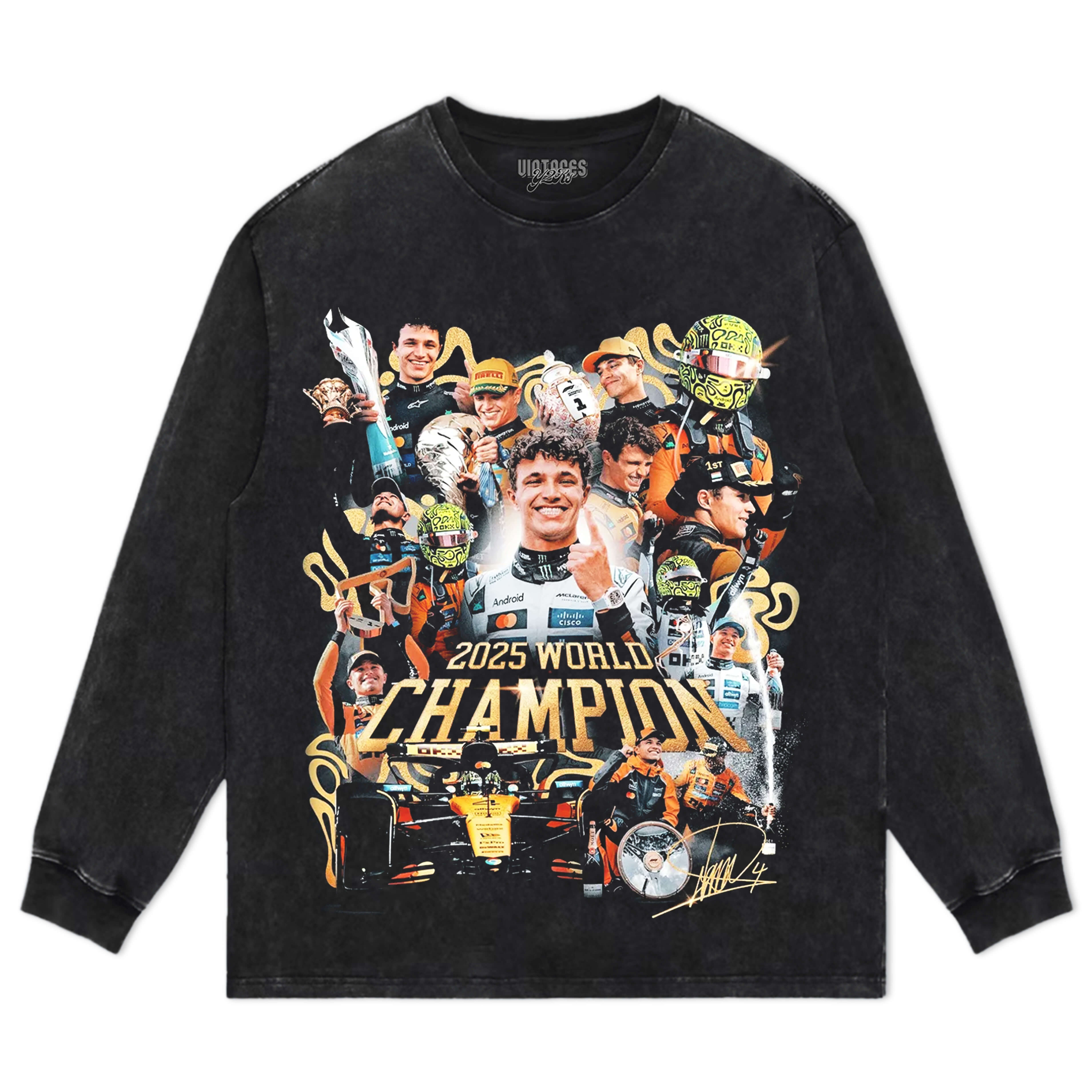 LANDO NORRIS 2025 WORLD CHAMPION V2 TEE & LS & HOODIE