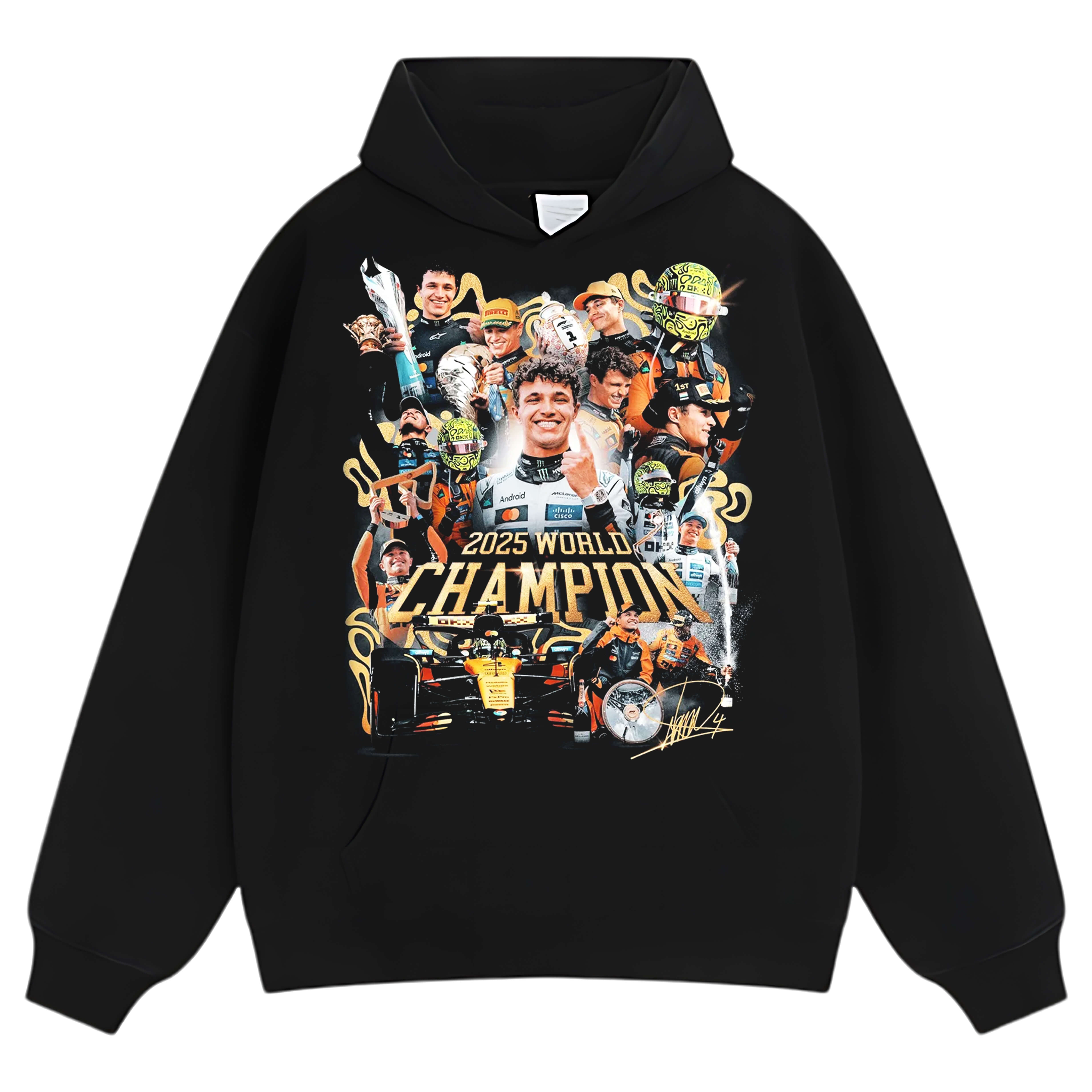 LANDO NORRIS 2025 WORLD CHAMPION V2 TEE & LS & HOODIE