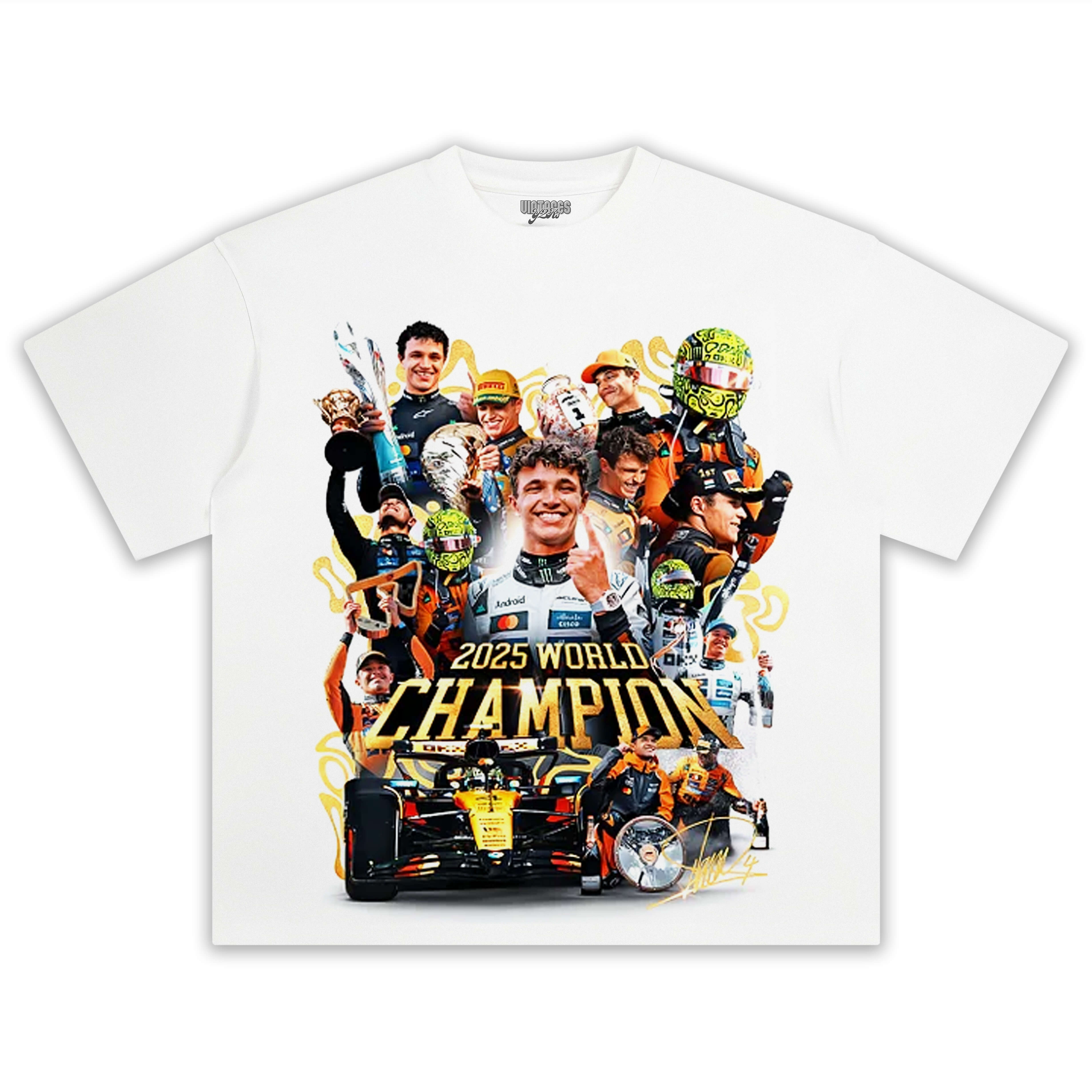 LANDO NORRIS 2025 WORLD CHAMPION V2 TEE & LS & HOODIE