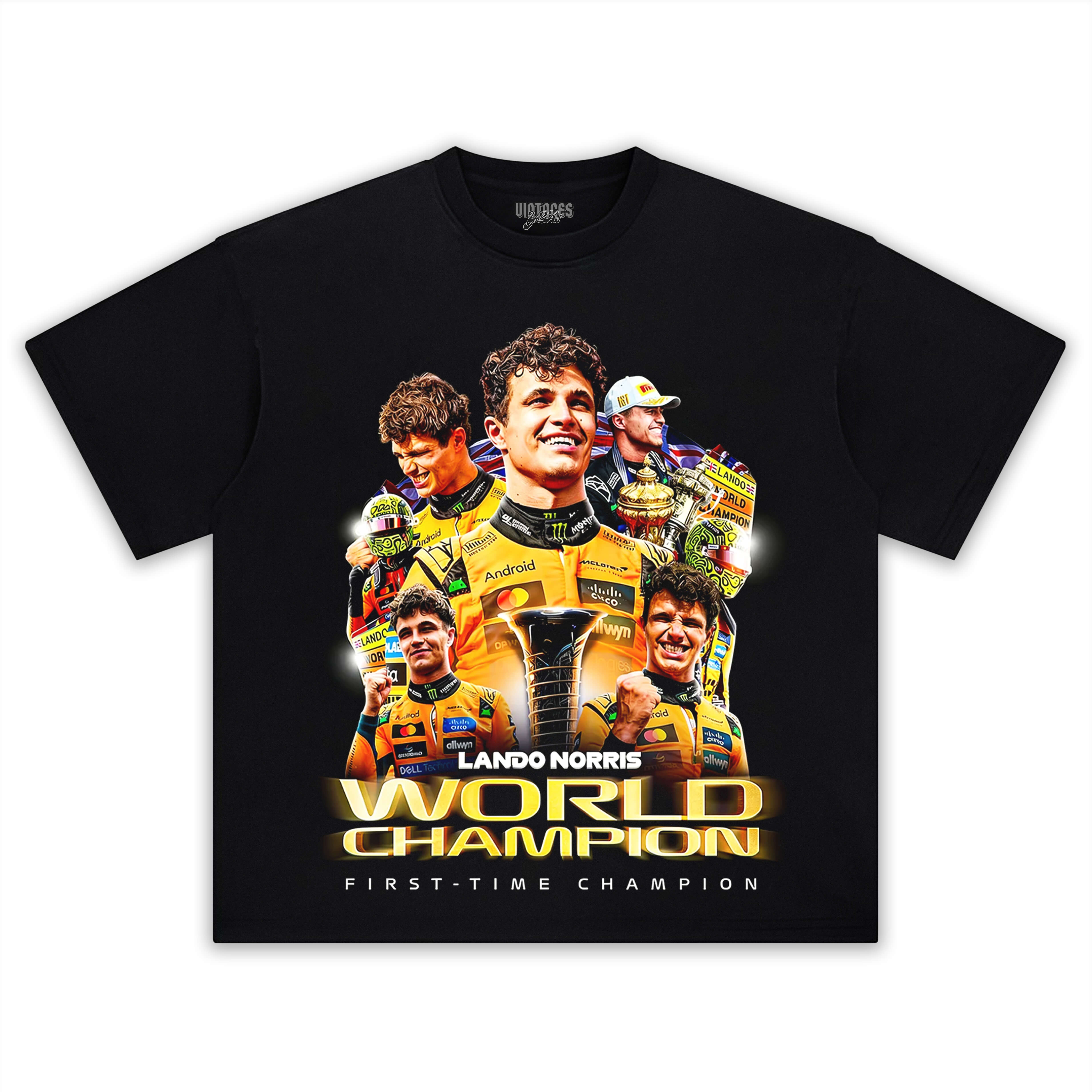 LANDO NORRIS 2025 WORLD CHAMPION V3 TEE & LS & HOODIE