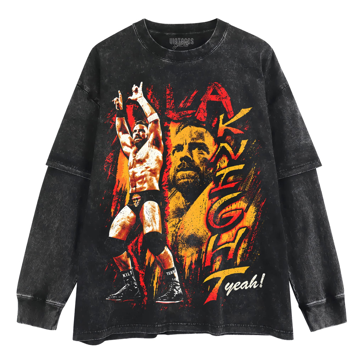 LA KNIGHT YEAH GRUNGE WWE TANK TOP & TEE & LONG SLEEVE & LAYERED LS & HOODIE