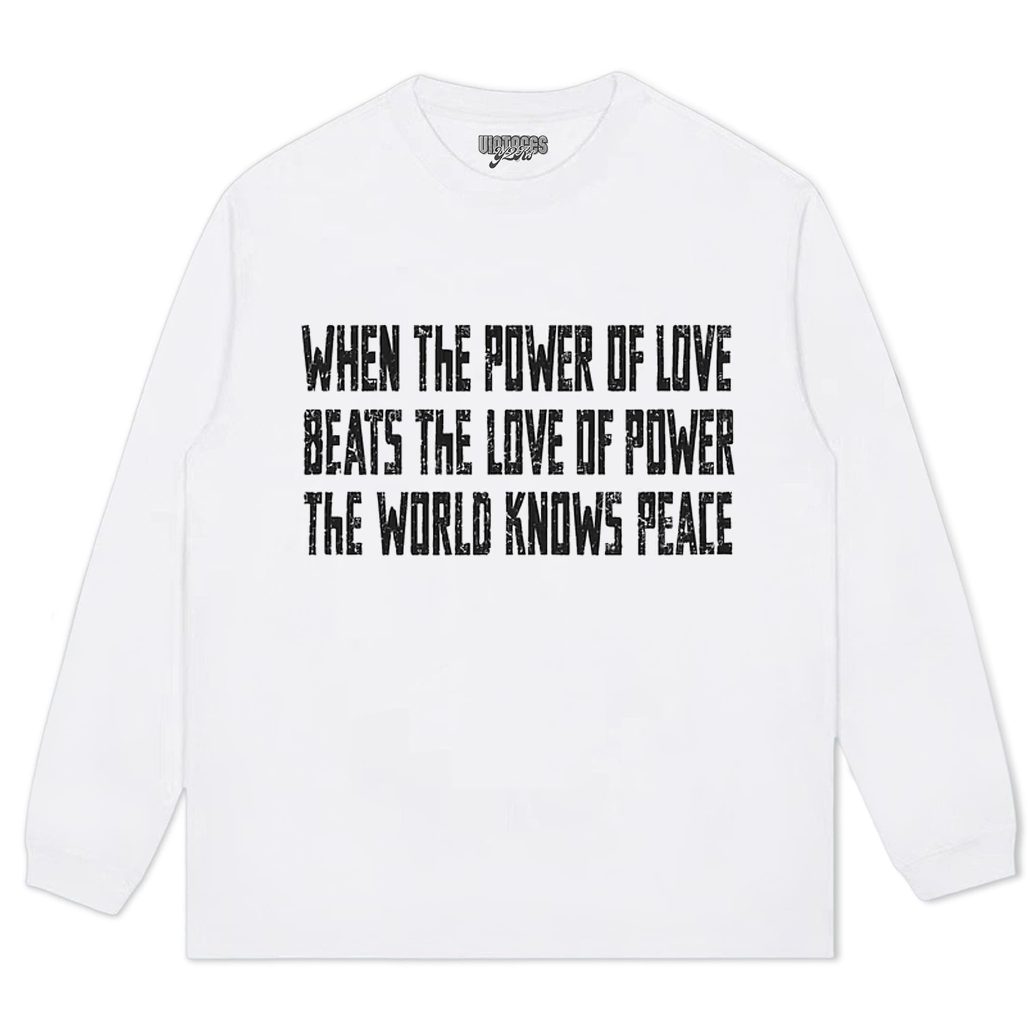LOVE OVER POWER WORLD PEACE V2 TANK TOP & TEE & LONG SLEEVE & LAYERED LS & HOODIE