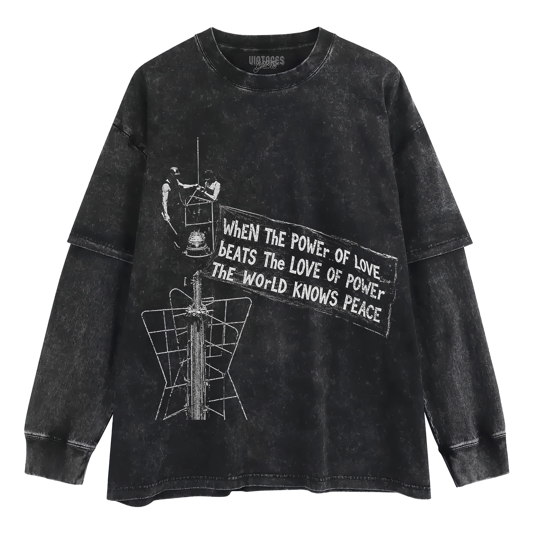 LOVE OVER POWER WORLD PEACE V4 TANK TOP & TEE & LONG SLEEVE & LAYERED LS & HOODIE