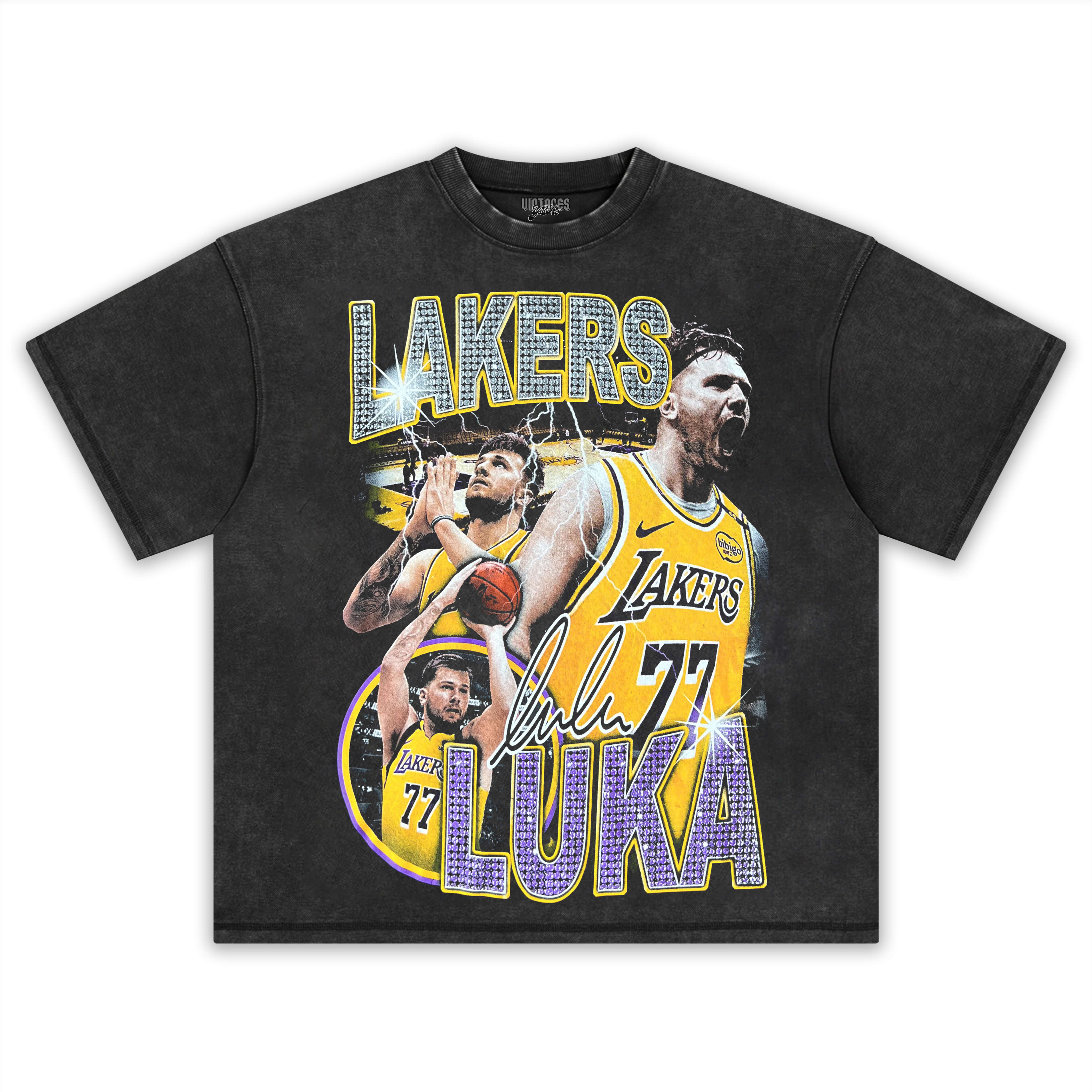 LUKA DONCIC LAKERS BLING GRAPHIC TEE & LS & HOODIE