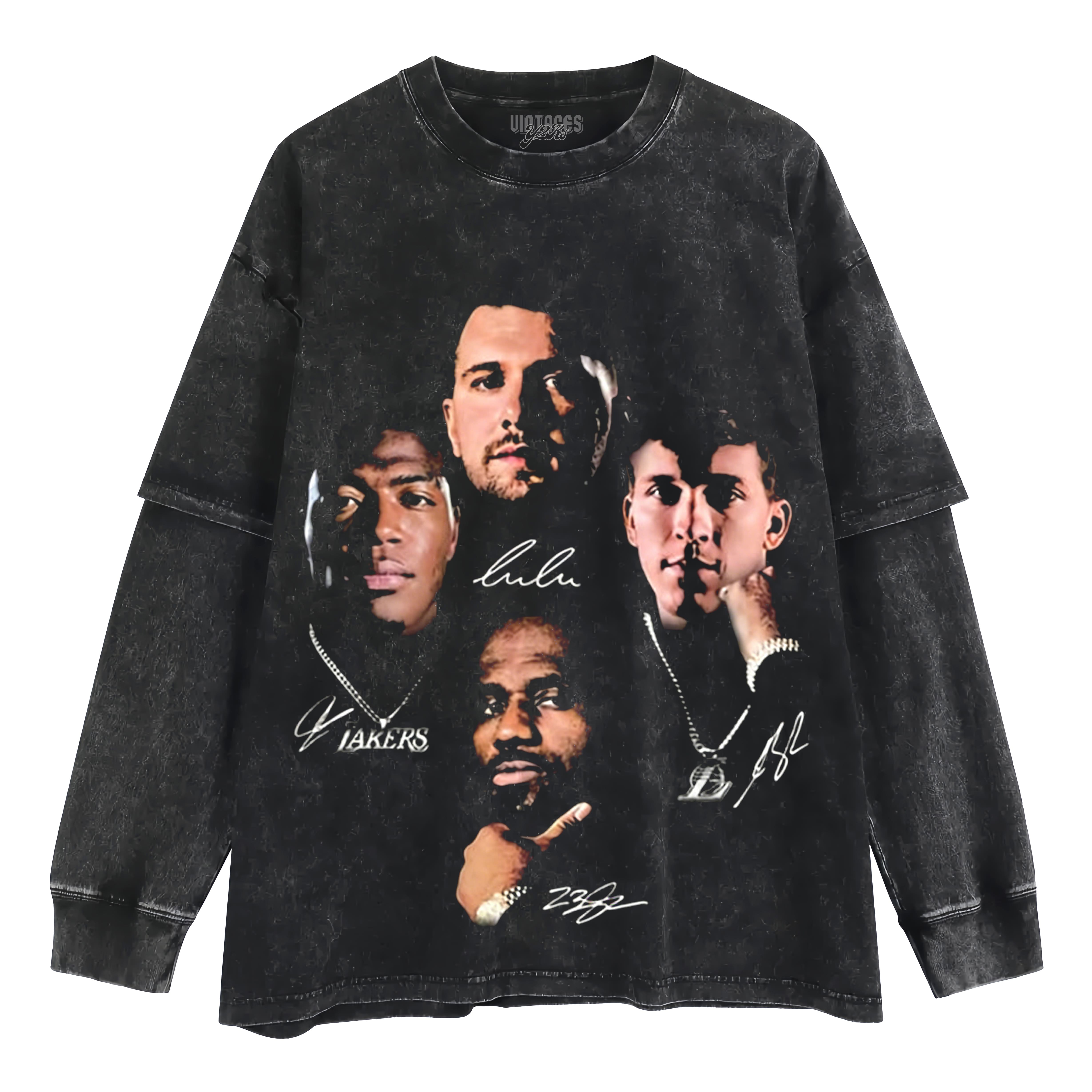 LUKA DONCIC, LEBRON JAMES, AUSTIN REAVES & RUI HACHIMURA RECORDS LAYERED LONG SLEEVE