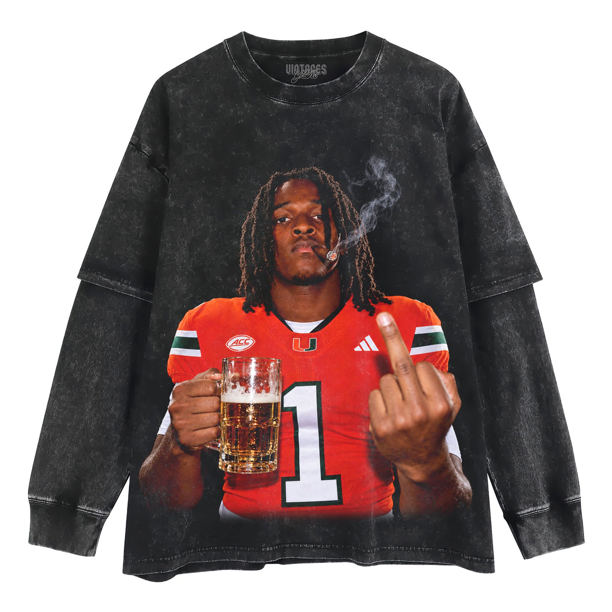 MALACHI TONEY - MIDDLE FINGER TANK TOP & TEE & LONG SLEEVE & LAYERED LS & HOODIE