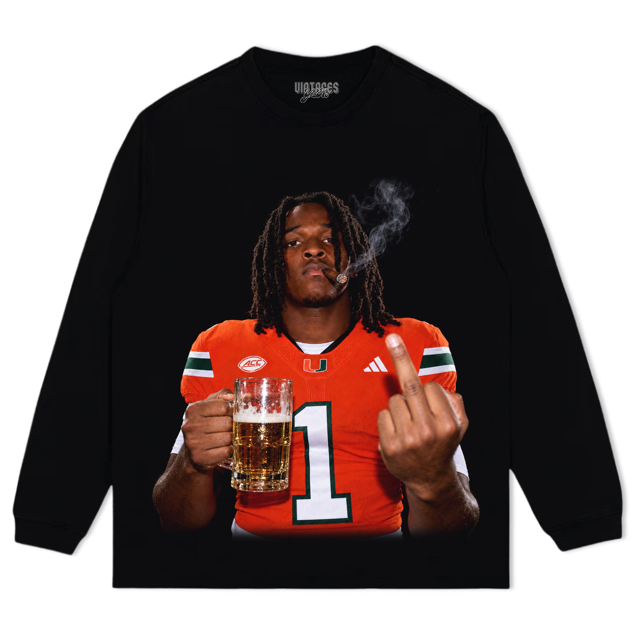 MALACHI TONEY - MIDDLE FINGER TANK TOP & TEE & LONG SLEEVE & LAYERED LS & HOODIE