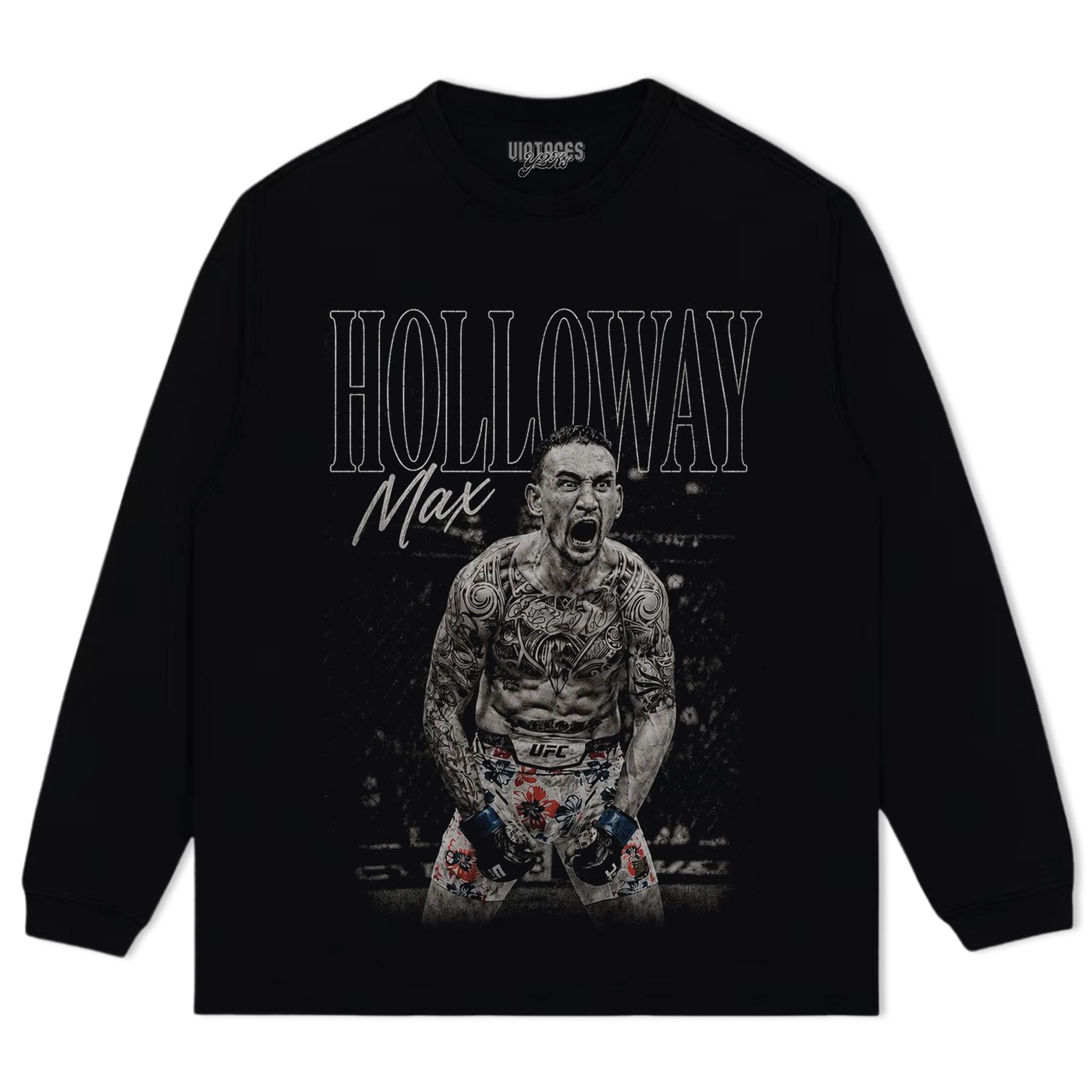 MAX HOLLOWAY VINTAGE MMA FIGHTER TANK TOP & TEE & LONG SLEEVE & LAYERED LS & HOODIE