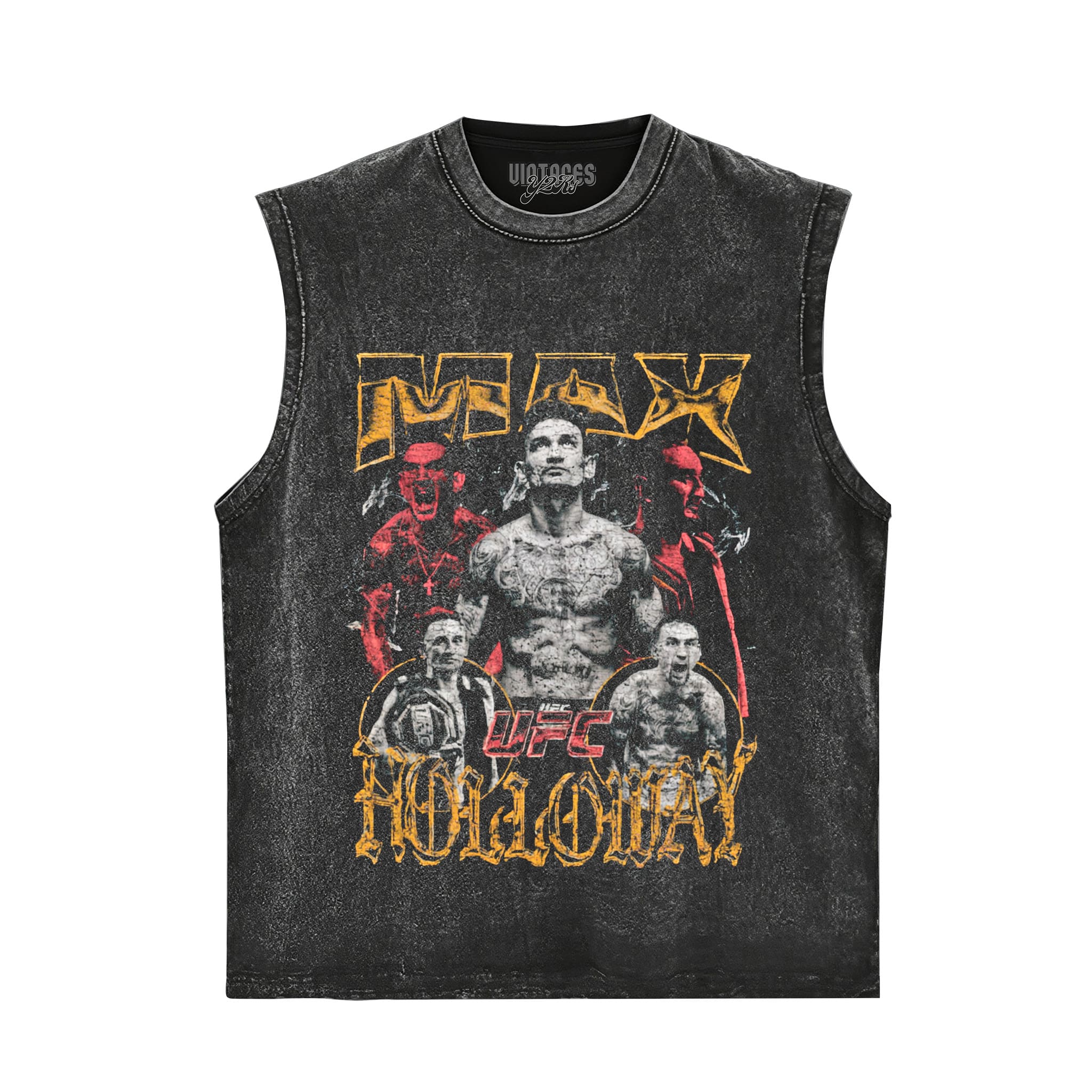 MAX HOLLOWAY VINTAGE MMA FIGHTER V3 TANK TOP & TEE & LONG SLEEVE & LAYERED LS & HOODIE