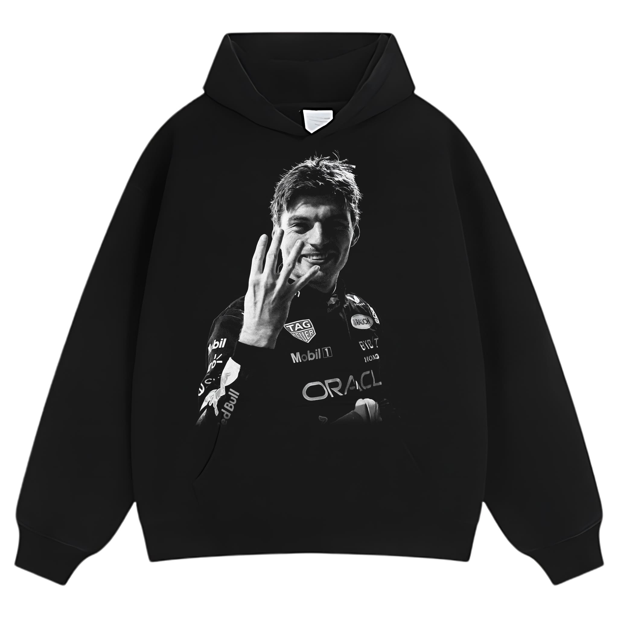 MAX VERSTAPPEN 4 BLACK AND WHITE TANK TOP & TEE & LONG SLEEVE & LAYERED LS & HOODIE
