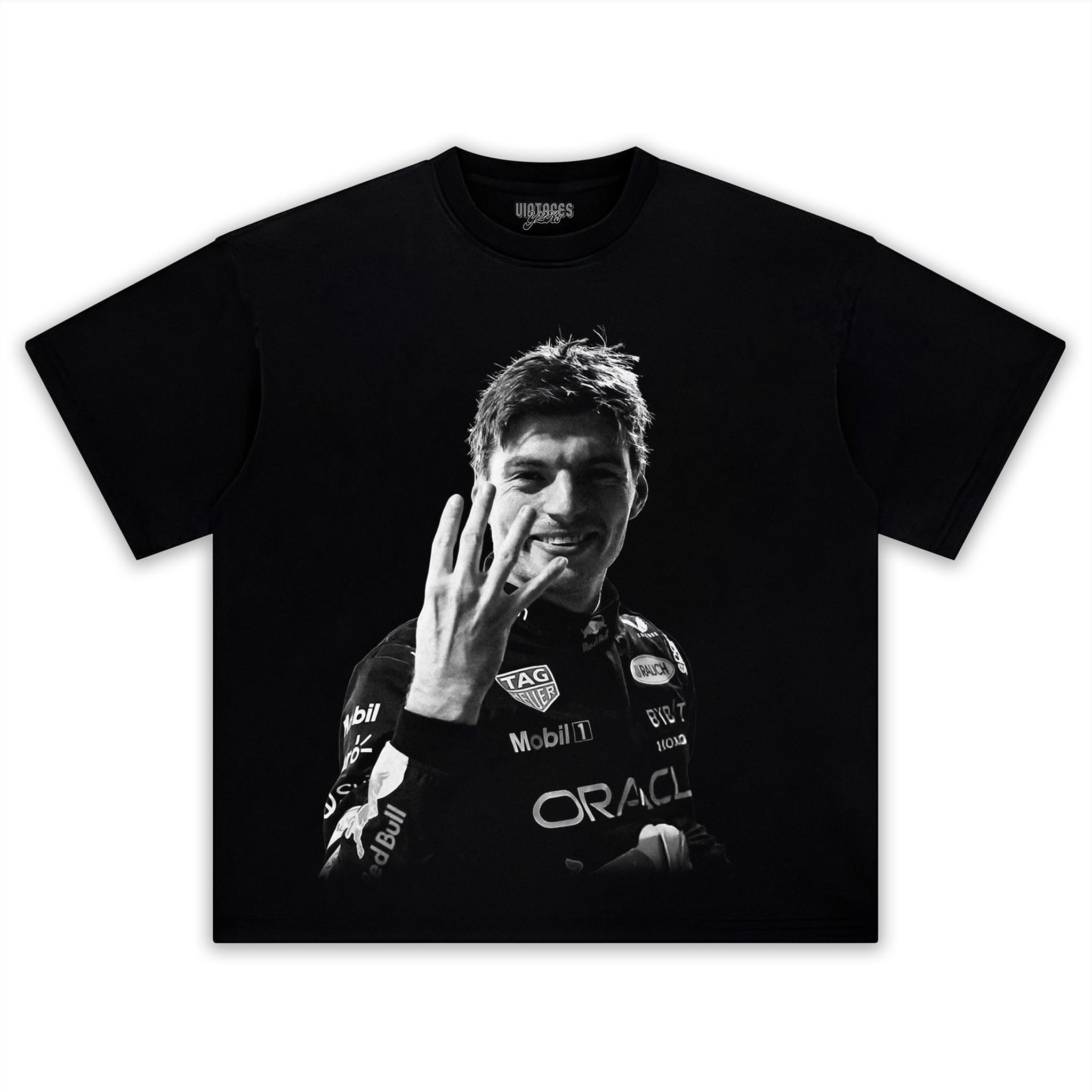 MAX VERSTAPPEN 4 BLACK AND WHITE TANK TOP & TEE & LONG SLEEVE & LAYERED LS & HOODIE