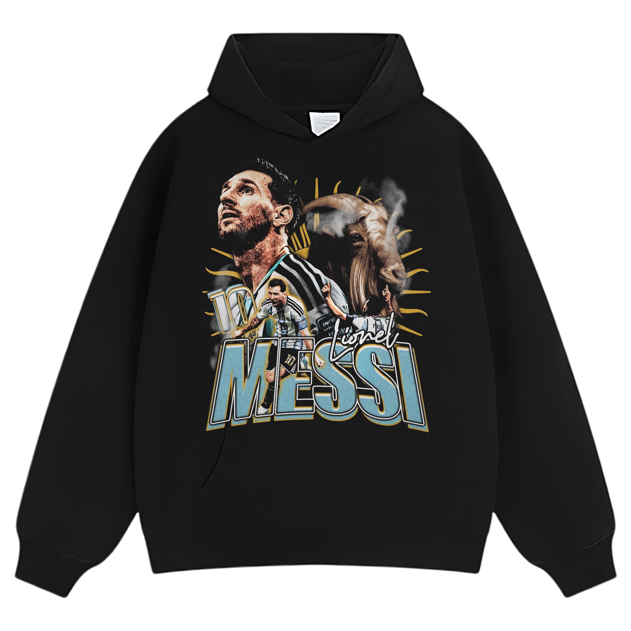 MESSI - GOAT TANK TOP & TEE & LONG SLEEVE & LAYERED LS & HOODIE