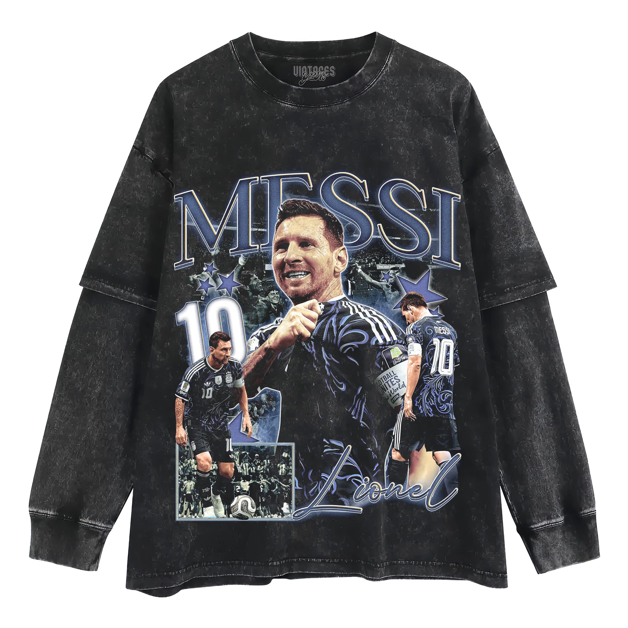 MESSI - GOAT V4 TANK TOP & TEE & LONG SLEEVE & LAYERED LS & HOODIE
