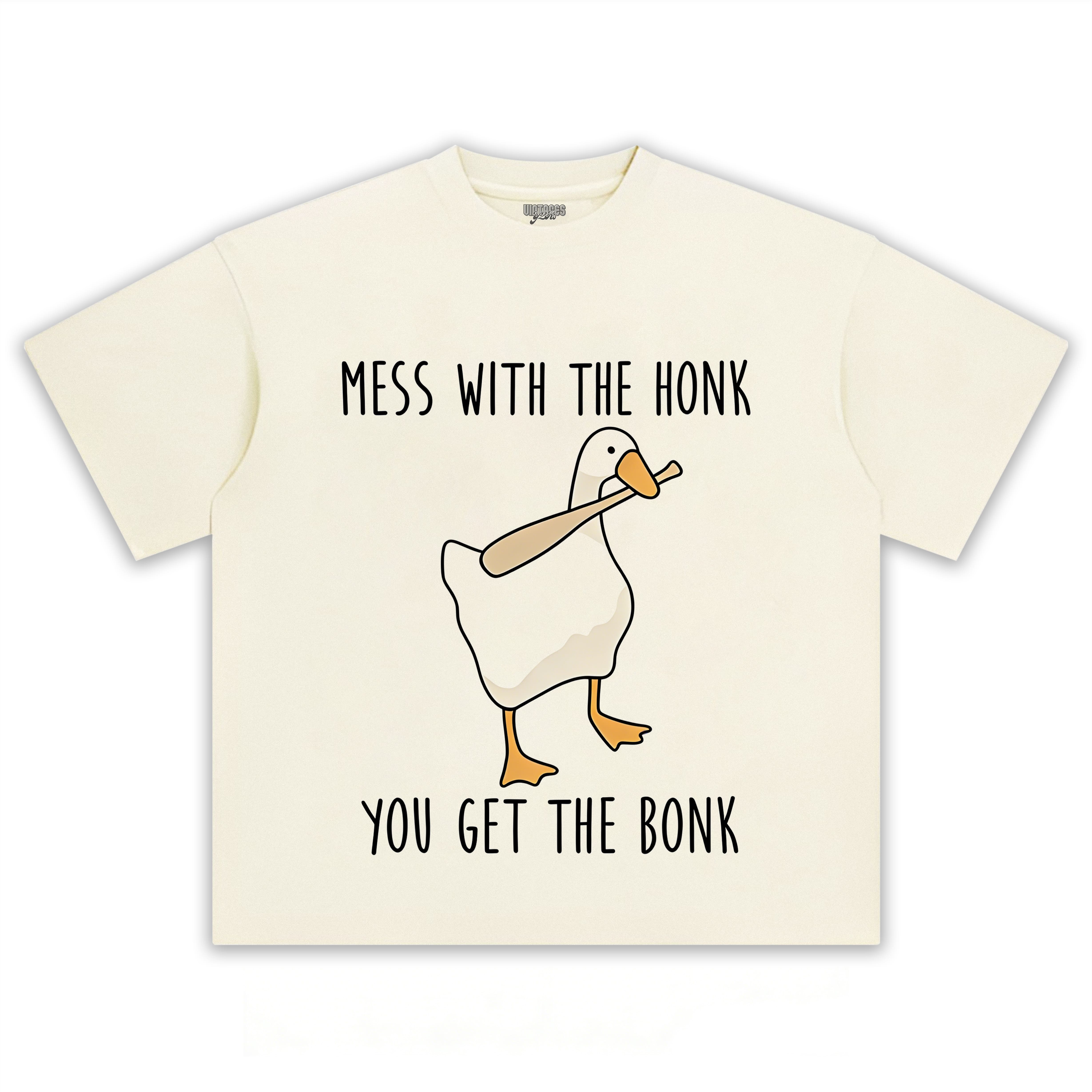 MESS WITH THE HONK YOU GET THE BONK GOOSE MEME TEE & LS & HOODIE