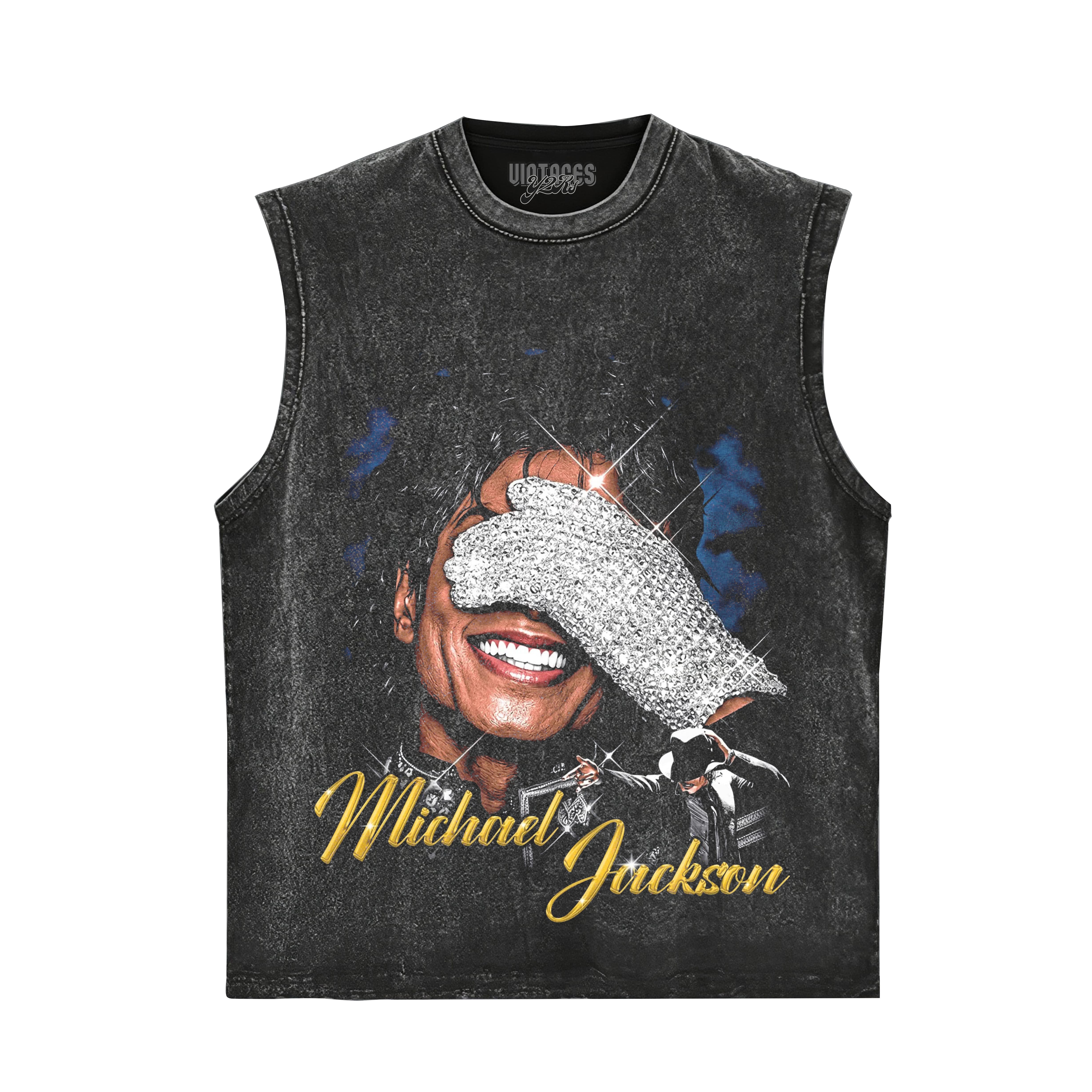 MICHAEL JACKSON KING OF POP V2 TANK TOP & TEE & LONG SLEEVE & LAYERED LS & HOODIE