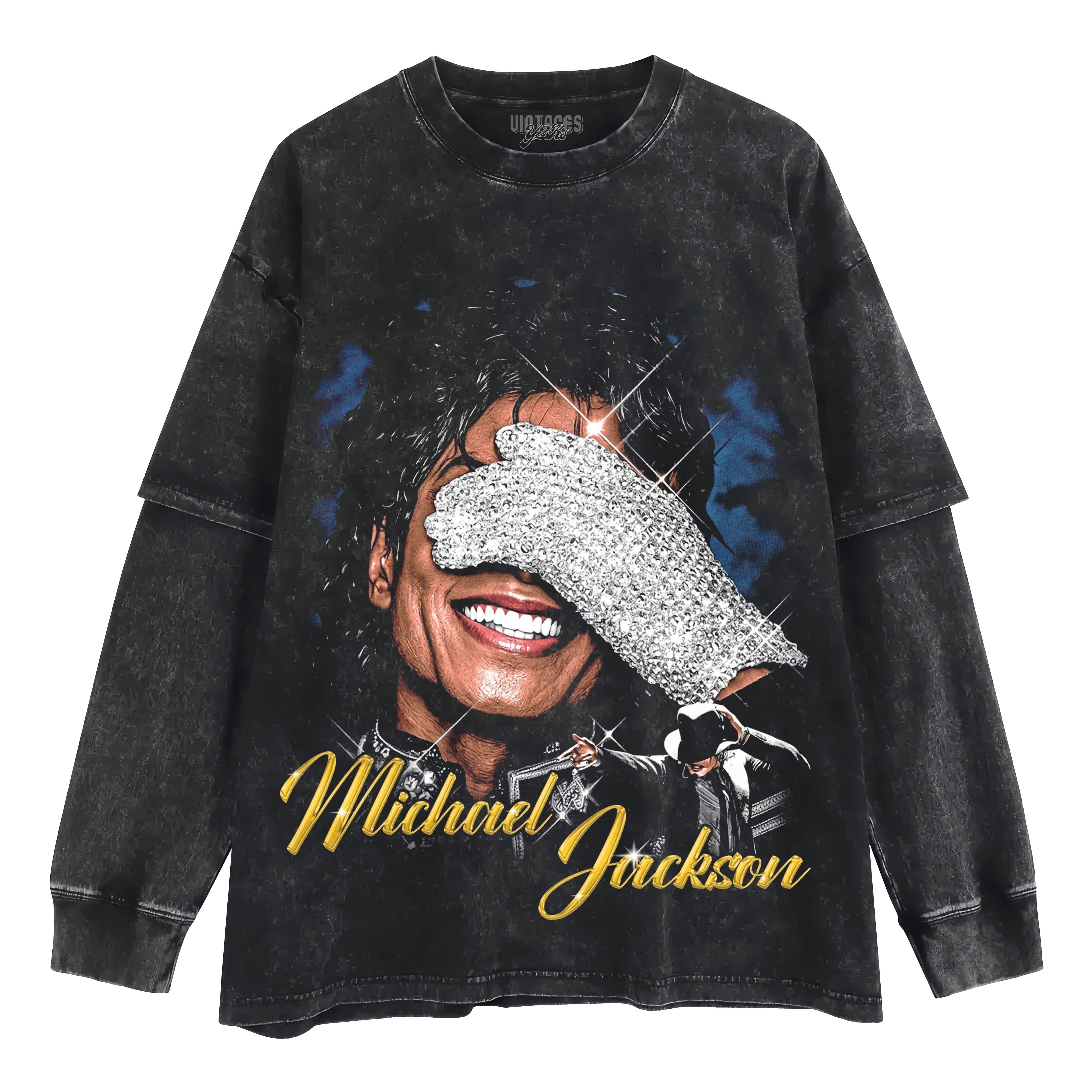 MICHAEL JACKSON KING OF POP V2 TANK TOP & TEE & LONG SLEEVE & LAYERED LS & HOODIE