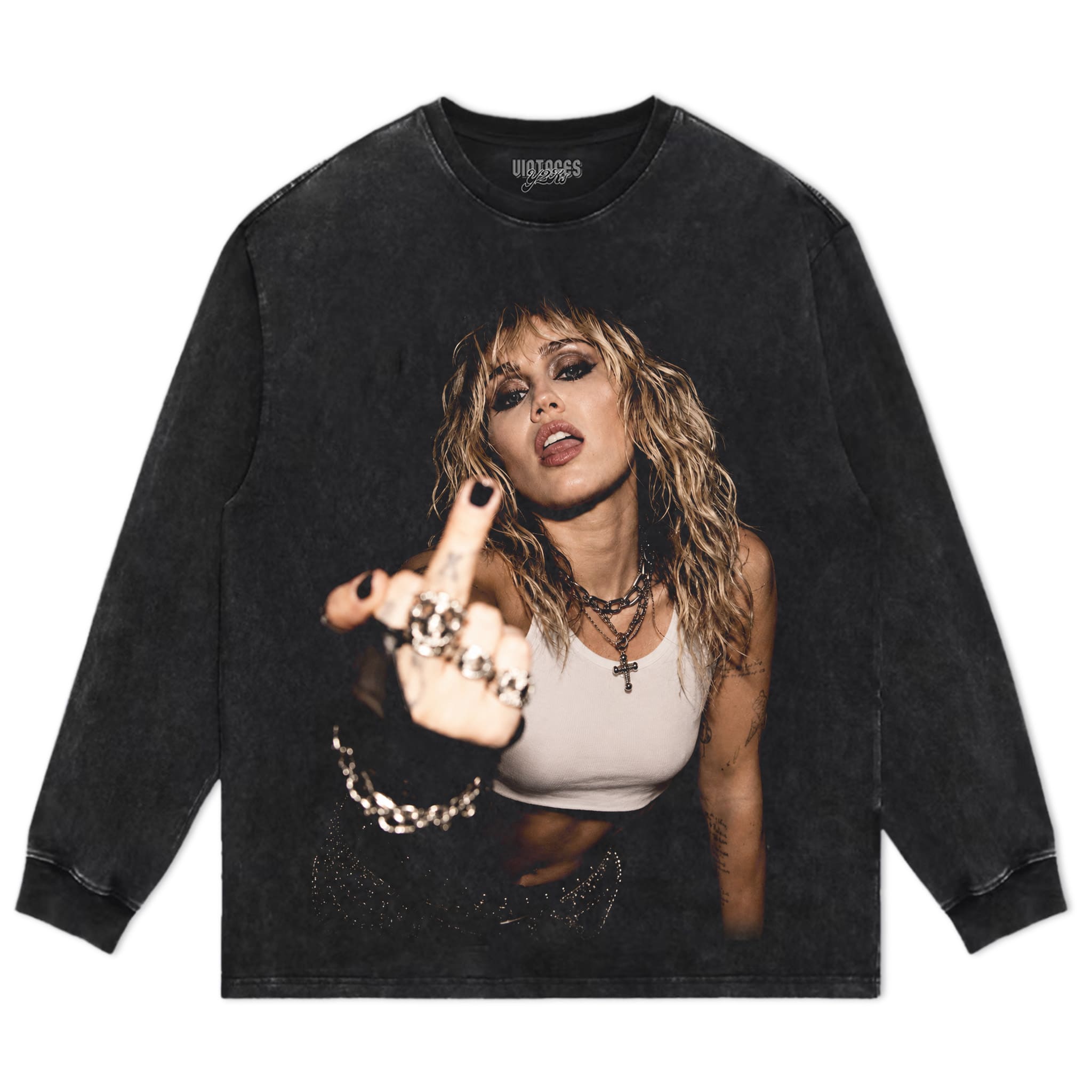 MILEY - MIDDLE FINGER TANK TOP & TEE & LONG SLEEVE & LAYERED LS & HOODIE