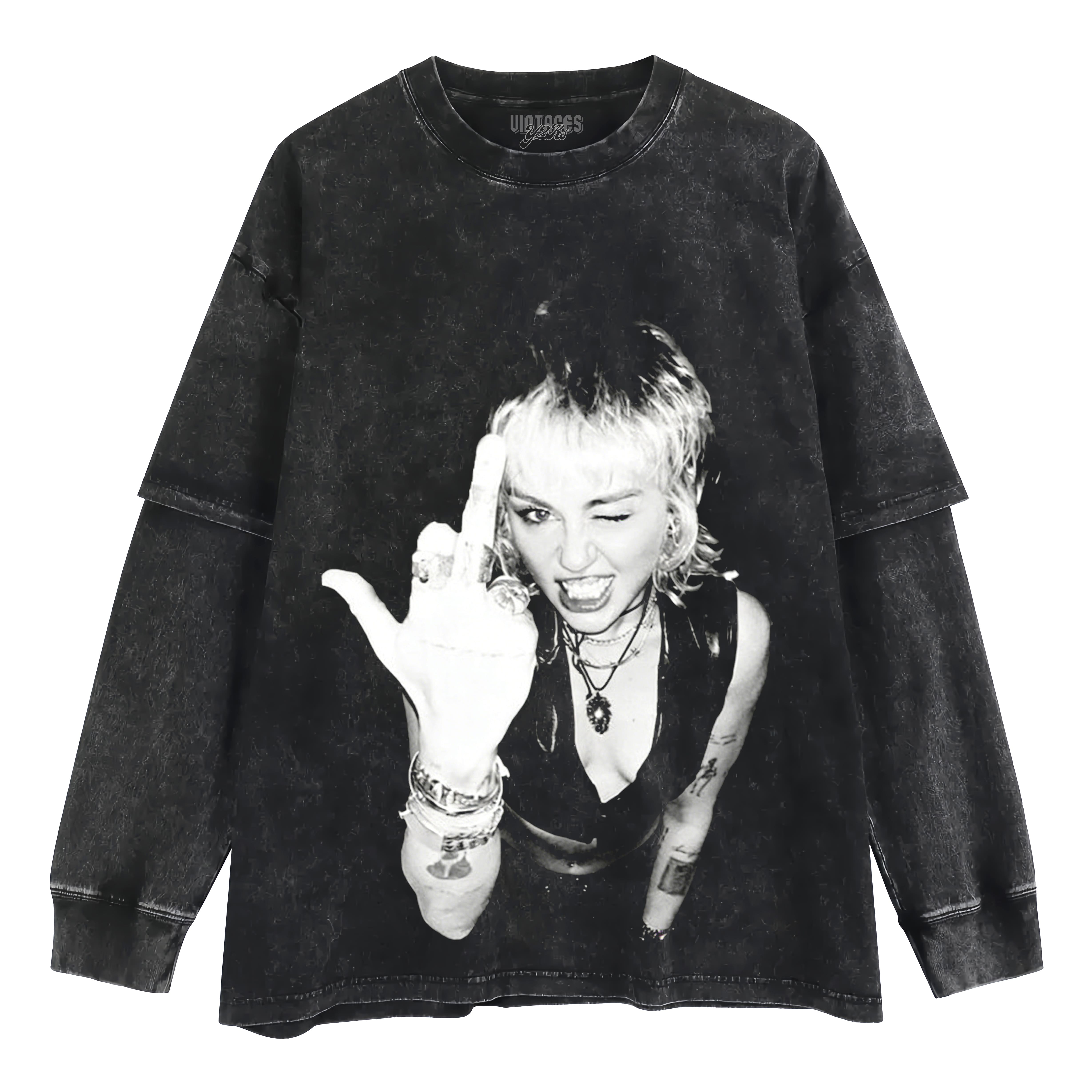 MILEY CYRUS LAYERED LONG SLEEVE