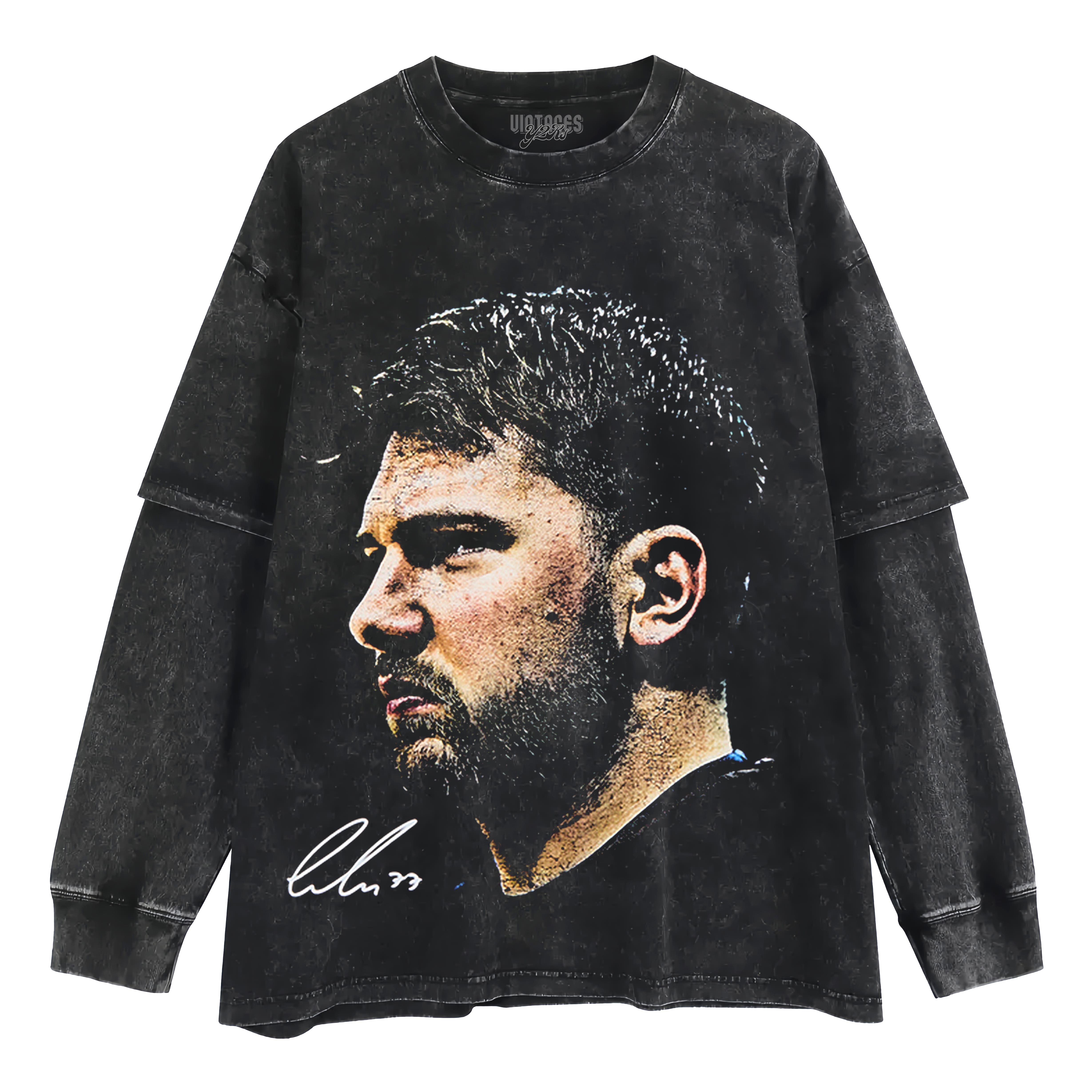 MITCHELL & NESS LUKA DONCIC BIG HEAD LAYERED LONG SLEEVE