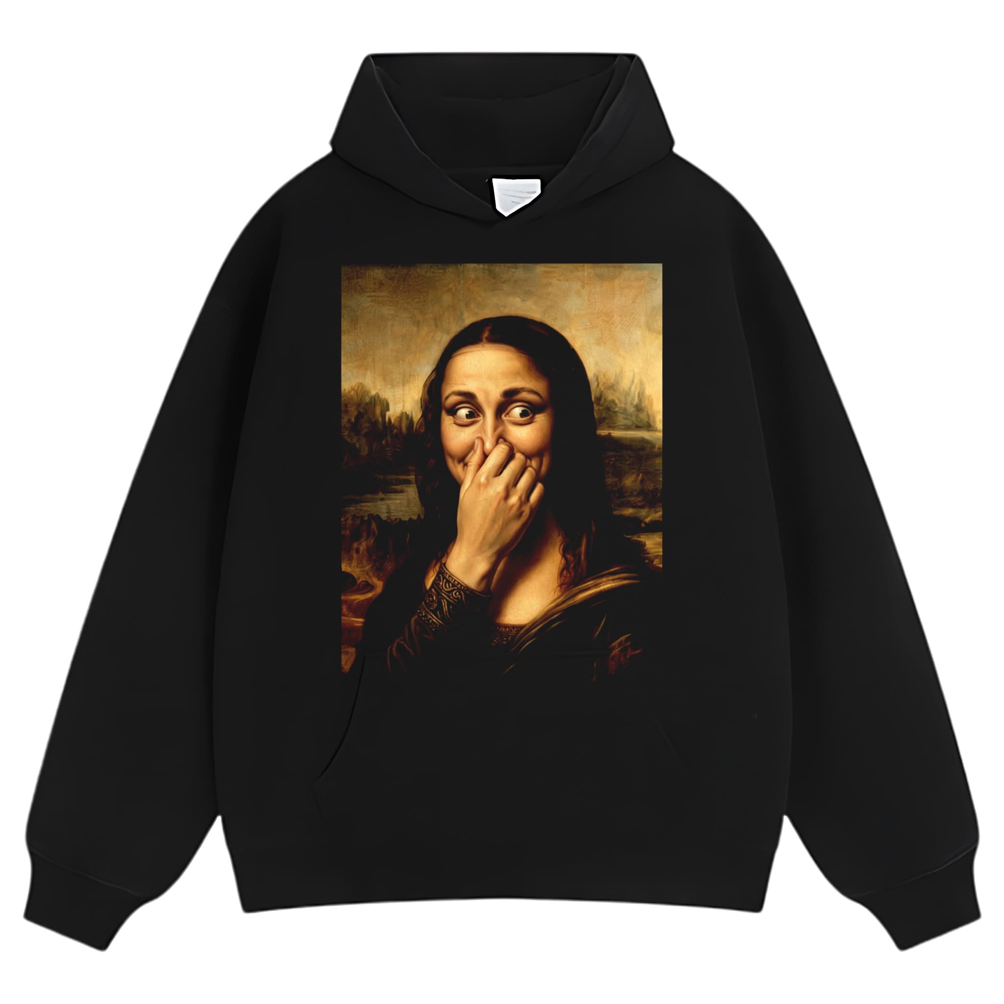 MONA LISA PARODY - MONA LISA IN TOILET TANK TOP & TEE & LONG SLEEVE & LAYERED LS & HOODIE