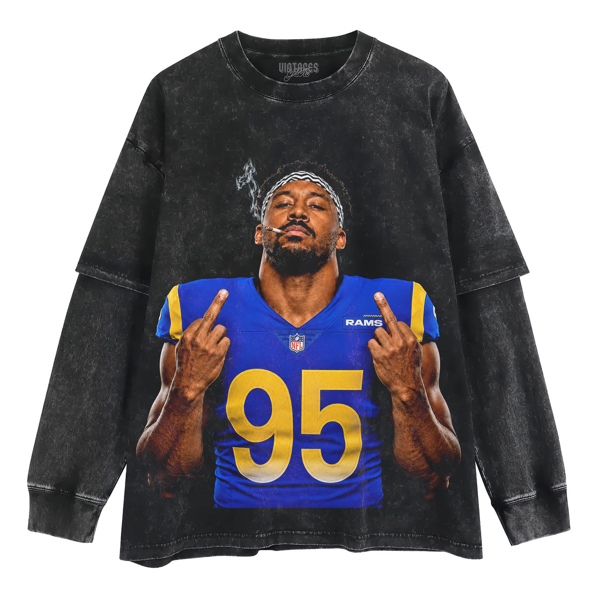 MYLES GARRETT - MIDDLE FINGER TANK TOP & TEE & LONG SLEEVE & LAYERED LS & HOODIE