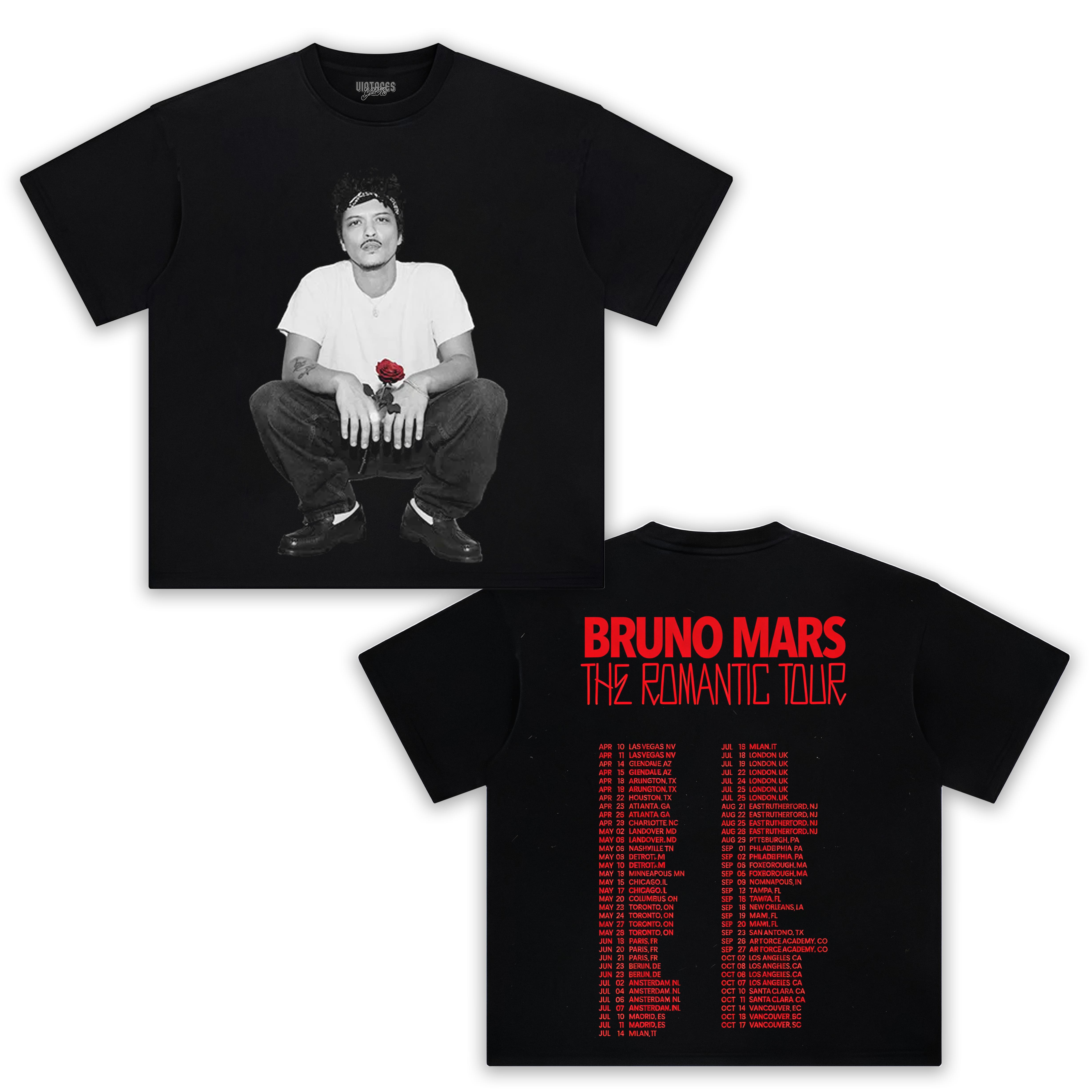NEW SHOWS ADDED - BRUNO MARS & THE ROMANTIC ROSE TEE