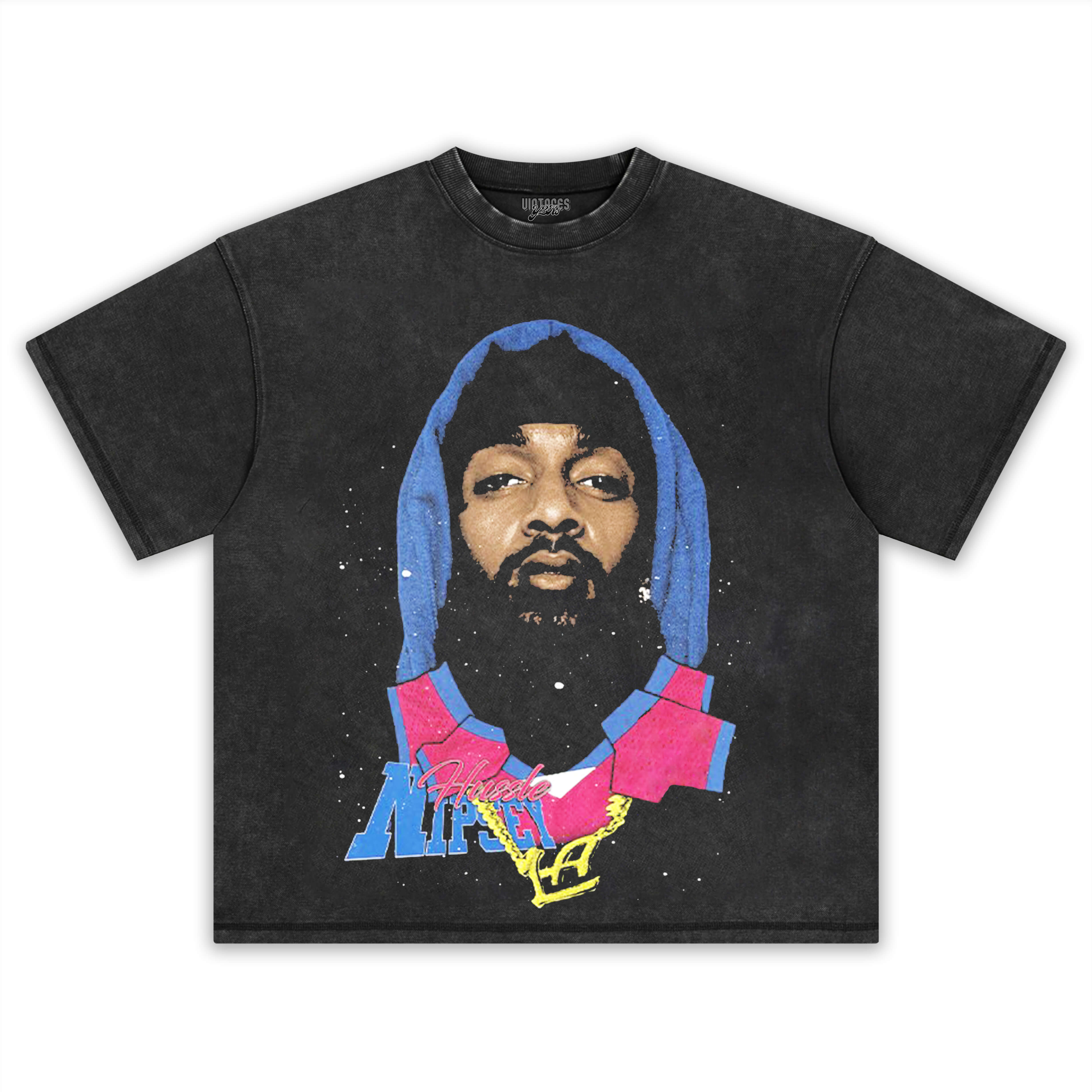 NIPSEY HUSSLE VINTAGE RAP V2 TEE & LS & HOODIE