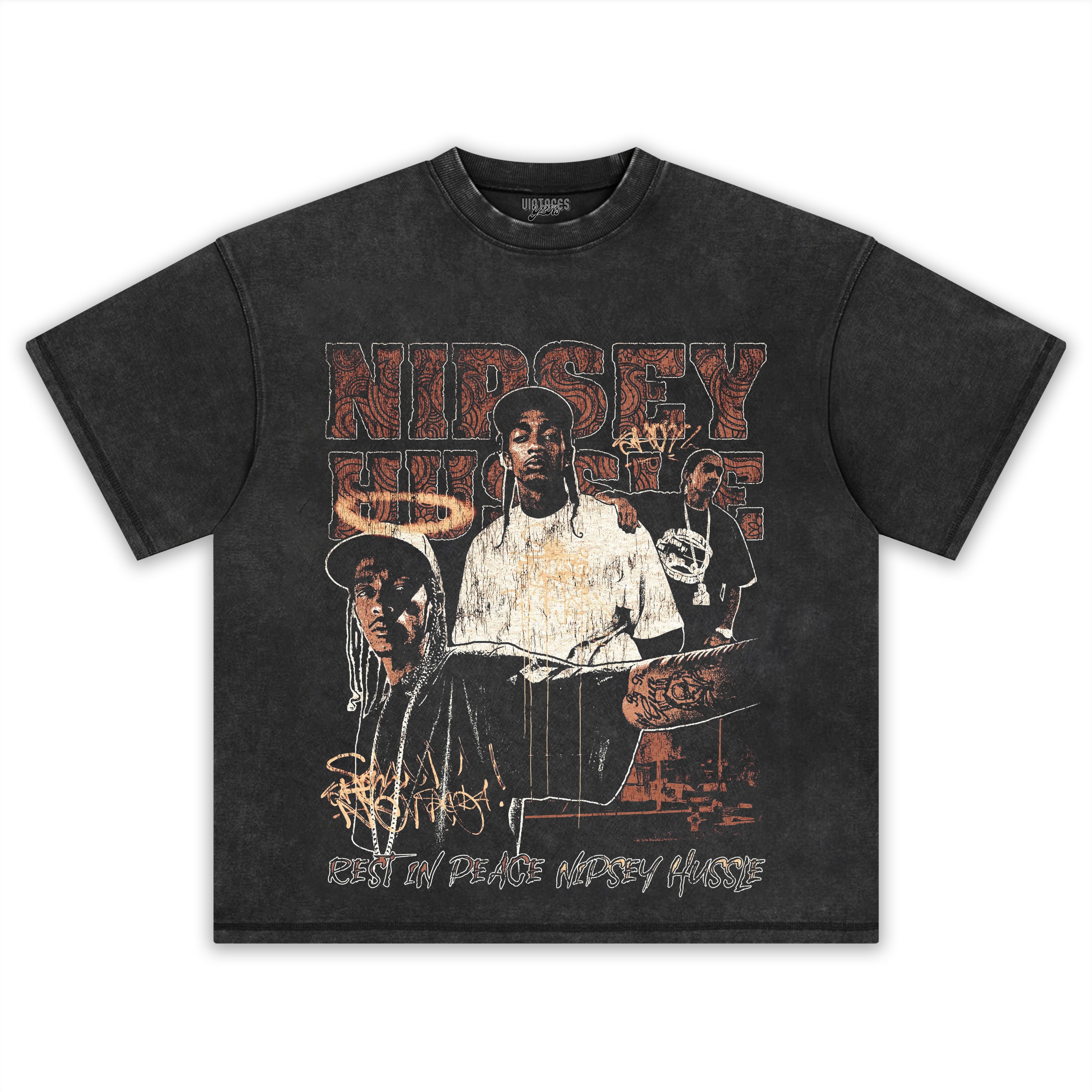 NIPSEY HUSSLE-VINTAGE STYLE V2 TEE & LS & HOODIE