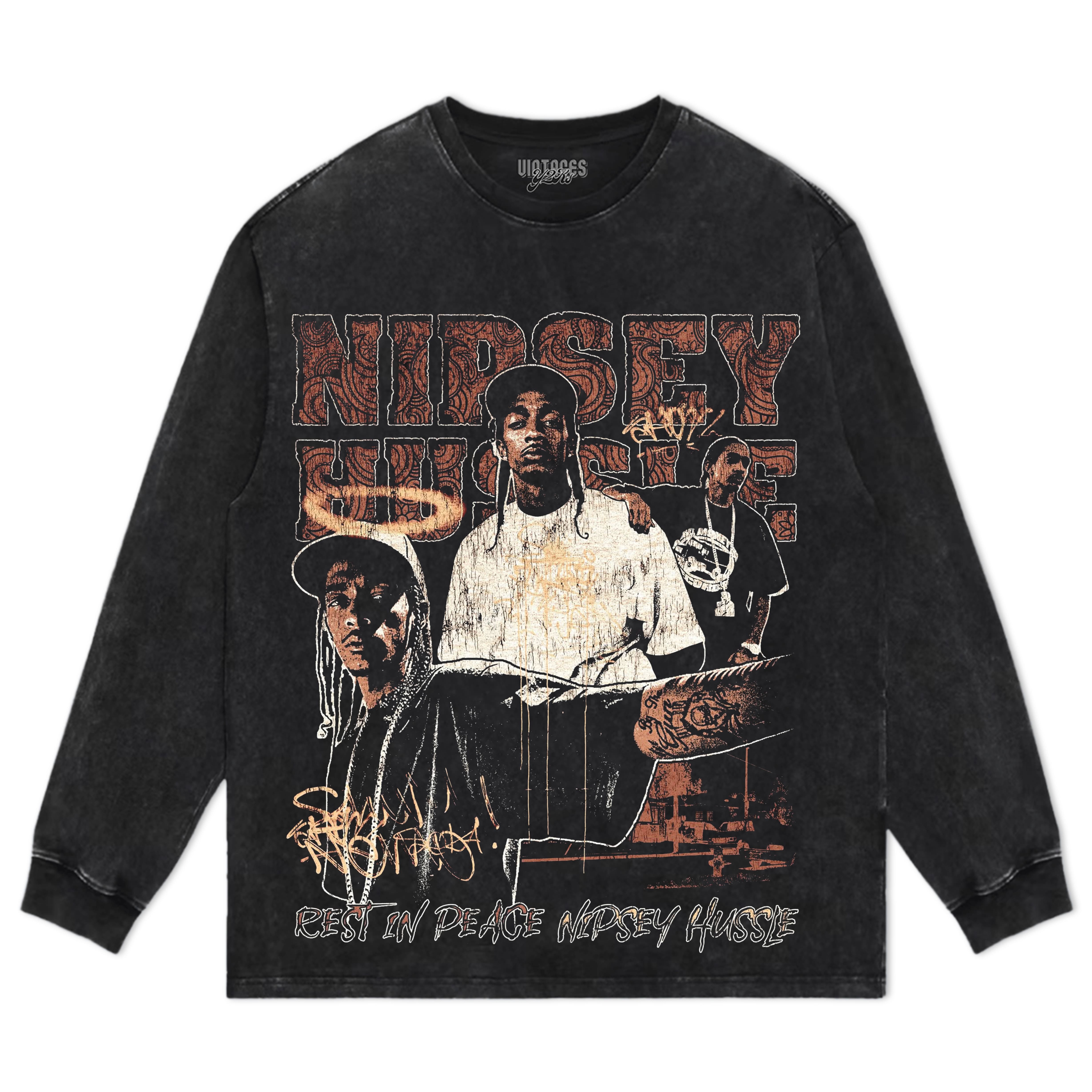 NIPSEY HUSSLE-VINTAGE STYLE V2 TEE & LS & HOODIE