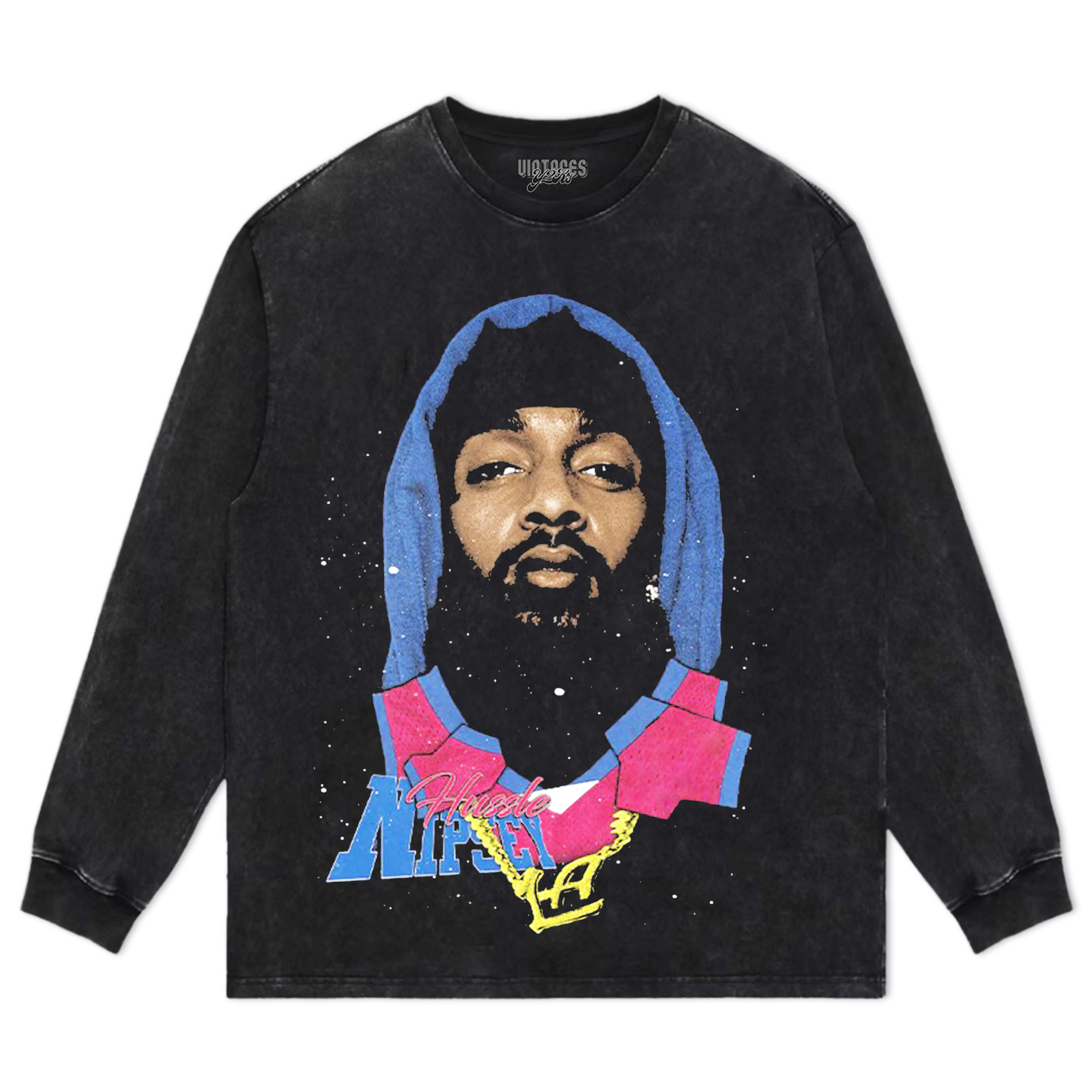 NIPSEY HUSSLE VINTAGE RAP V2 TEE & LS & HOODIE