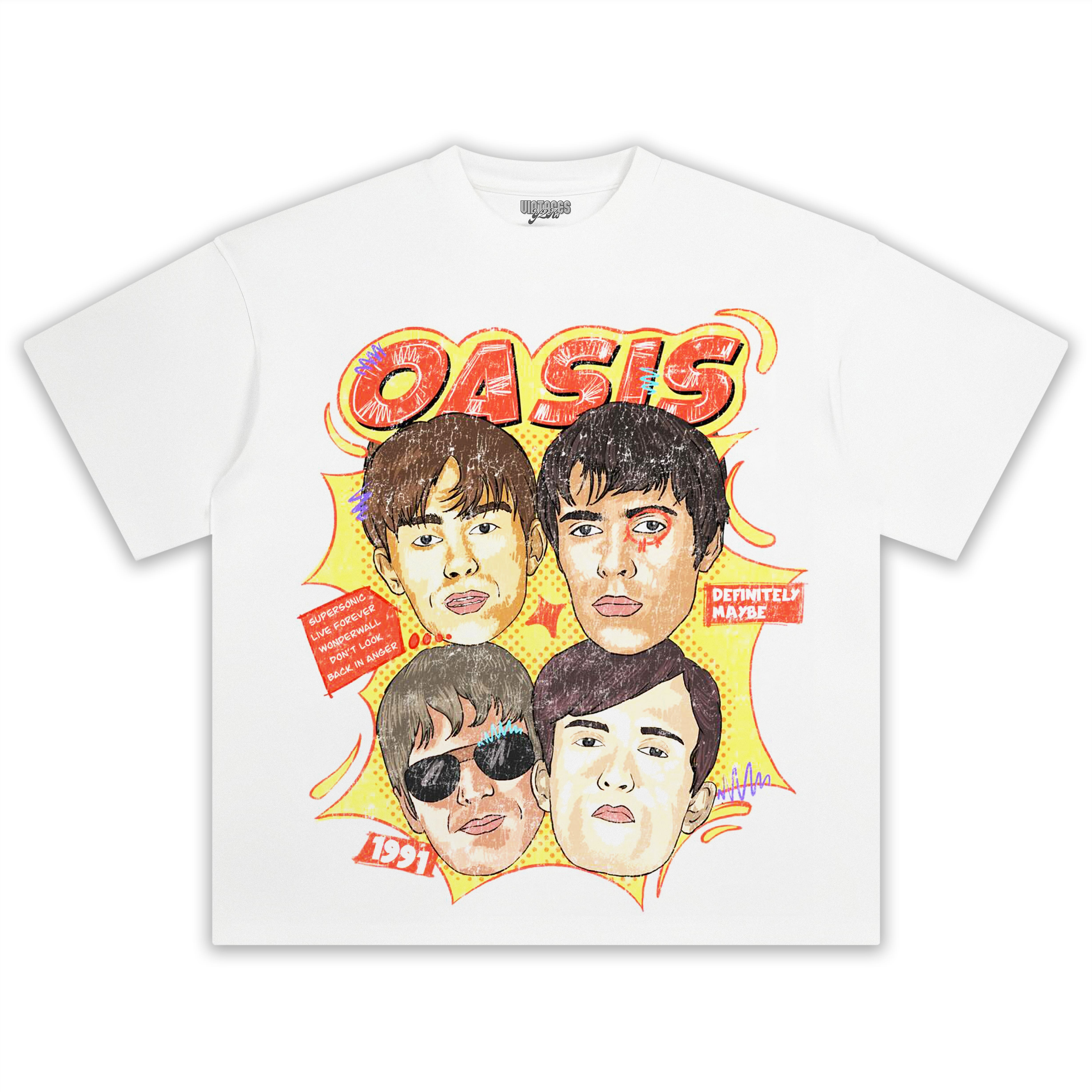 OASIS-DEFINITELY MAYBE V2 TEE & LS & HOODIE